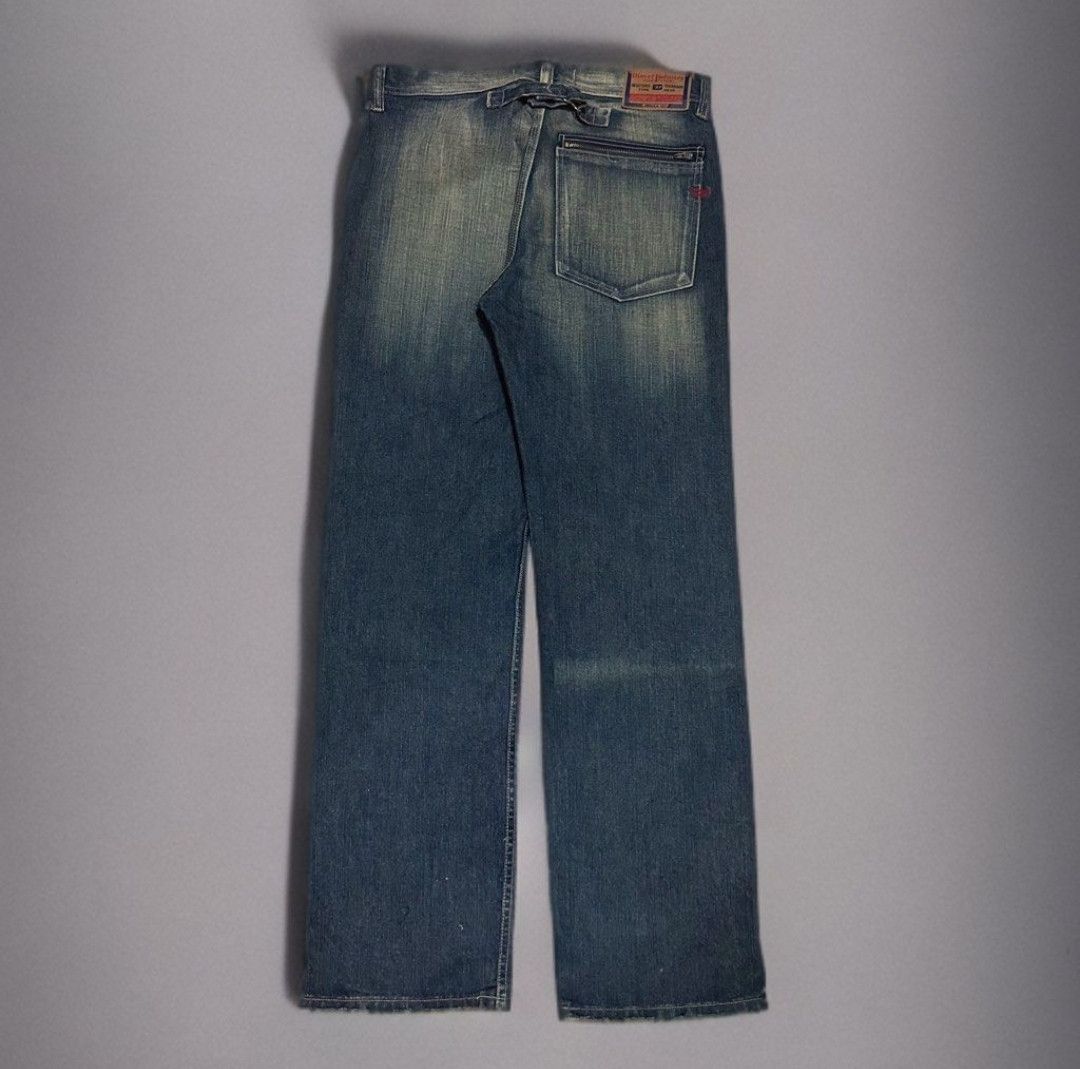 Diesel × Jean × Vintage Y2K Diesel Relaxed Double Thigh Front Pocket Jeans Size US 34 / EU 50 - 3 Thumbnail