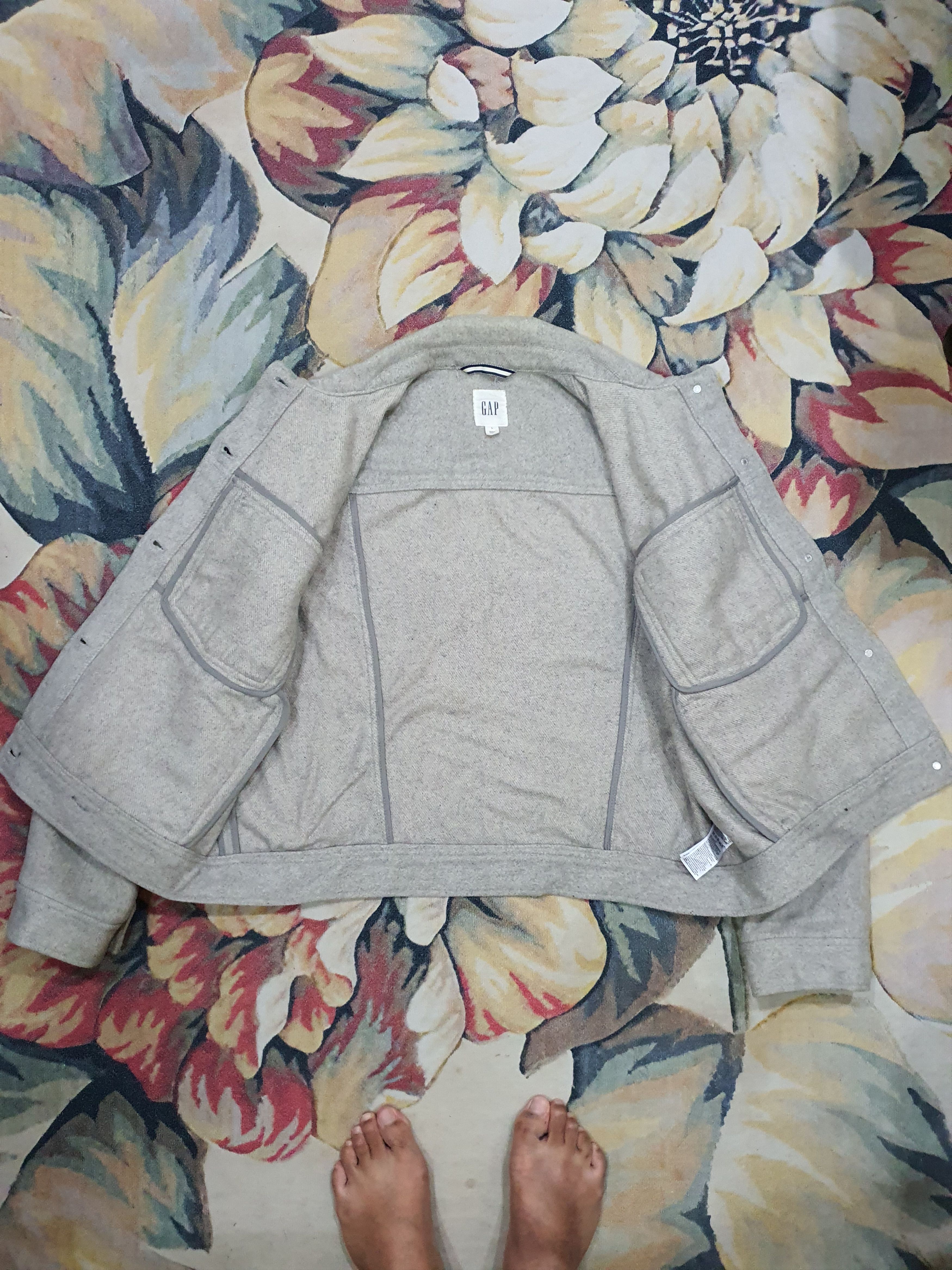 Gap Gap grey felted trucker jacket Size US L / EU 52-54 / 3 - 9 Thumbnail