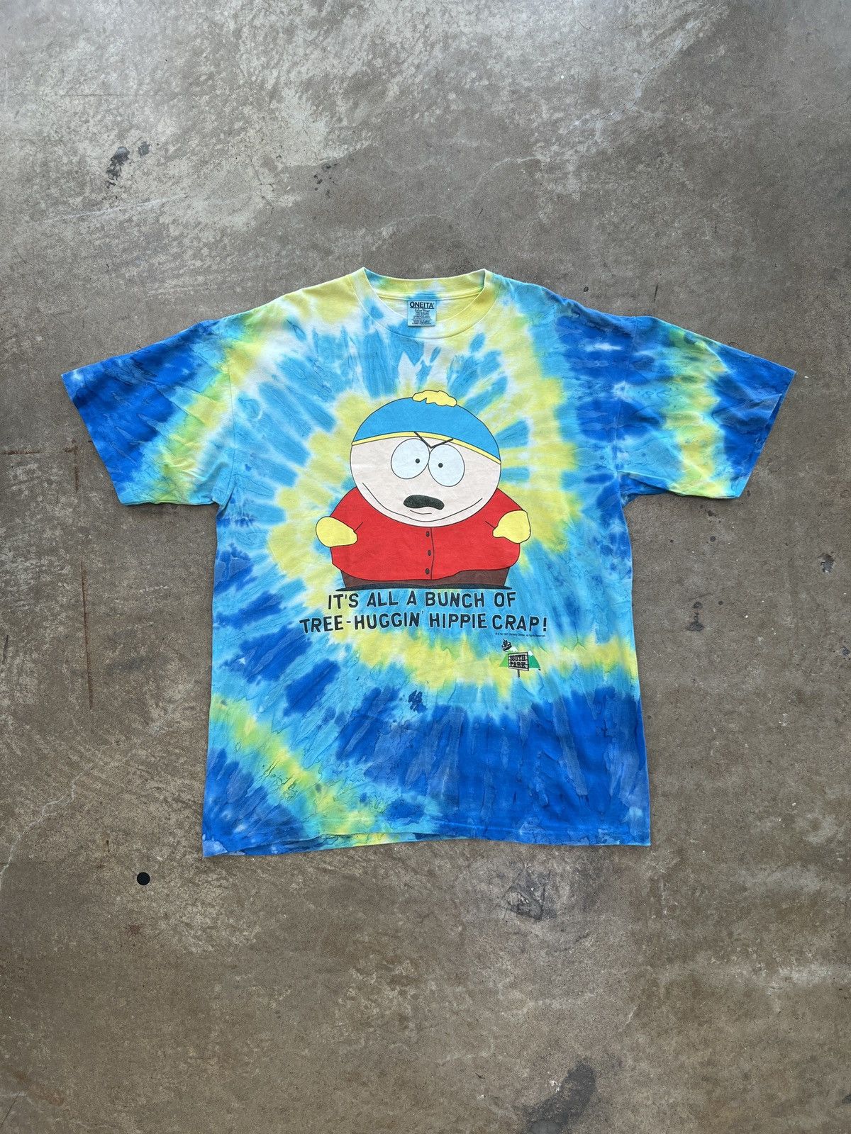Vintage Vintage 1997 South Park Cartman Hippe Crap Tie Dye Tee XL Size US XL / EU 56 / 4 - 2 Thumbnail