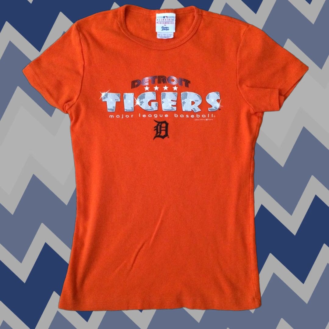 MLB VINTAGE Detriot Tigers Disco Ball Womens Juniors T Shirt Sz S - MLB Genuine Merchandise Size S / US 4 / IT 40 - 1 Thumbnail