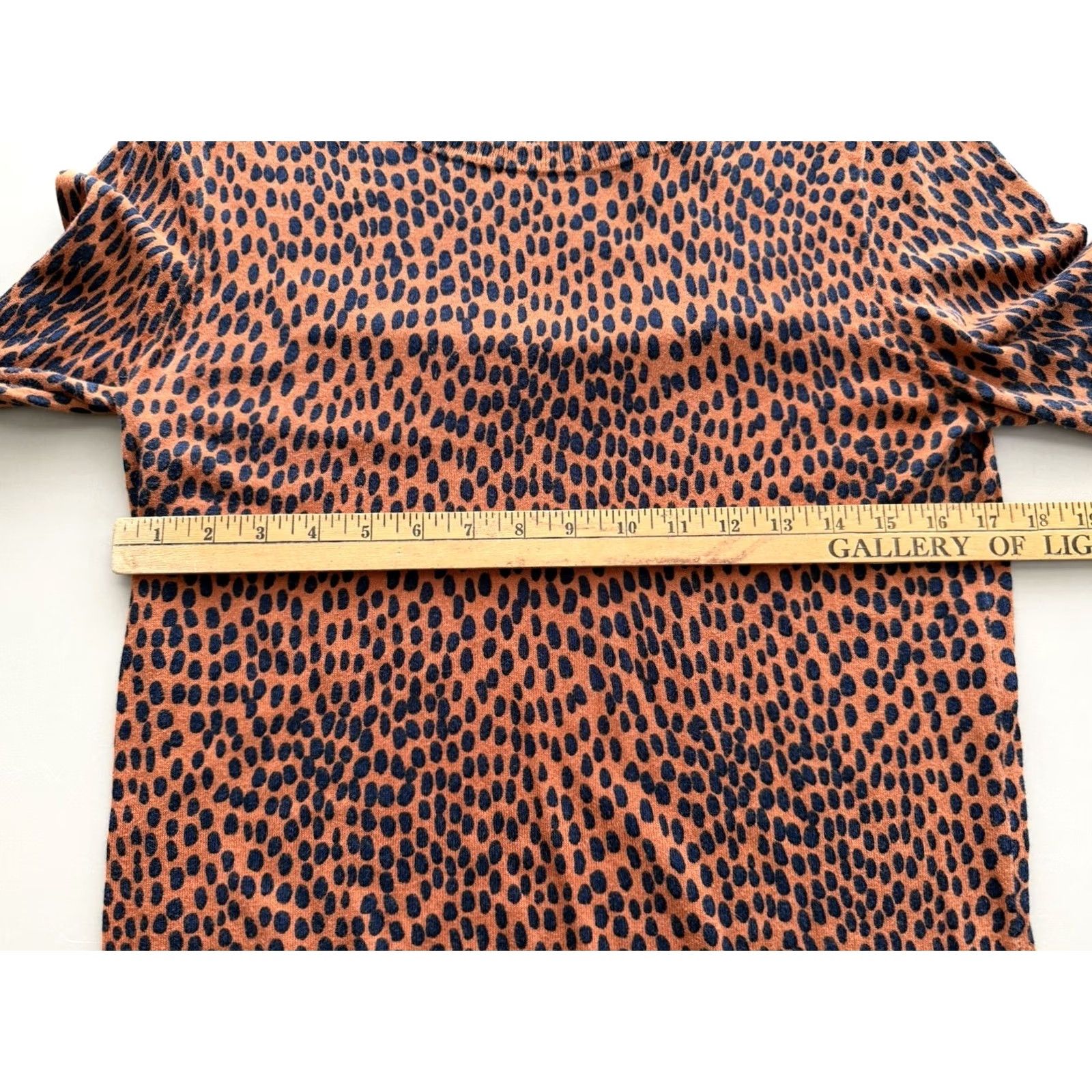 Vintage J. Crew Factory Sweater Crew Neck Animal Print Rust Brown M Womens Pullover 100% Cotton Fall Winter Vintage-Style Size M / US 6-8 / IT 42-44 - 5 Thumbnail