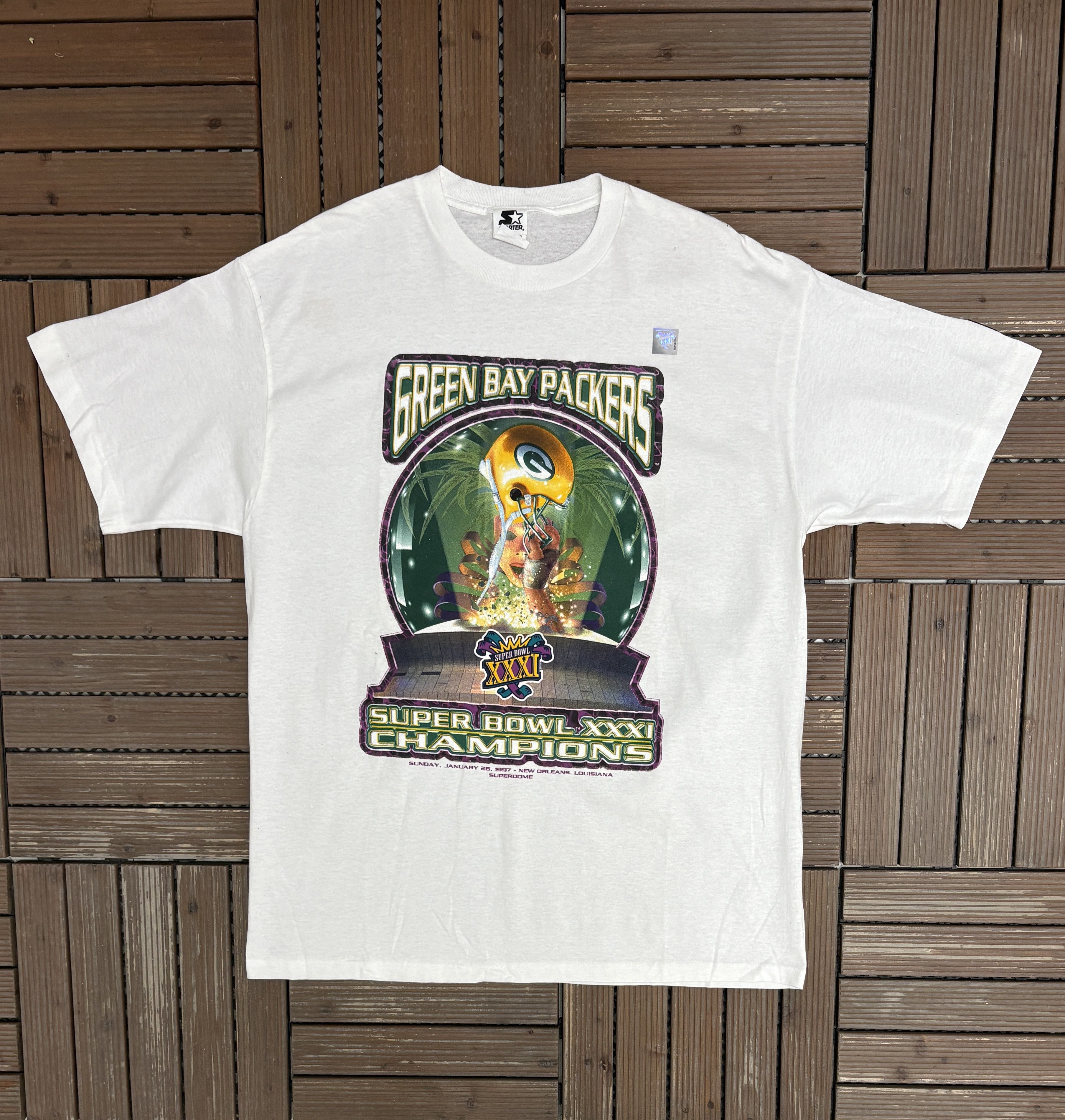Green Bay Packers Super Bowl XXXI Champions Vintage Tee