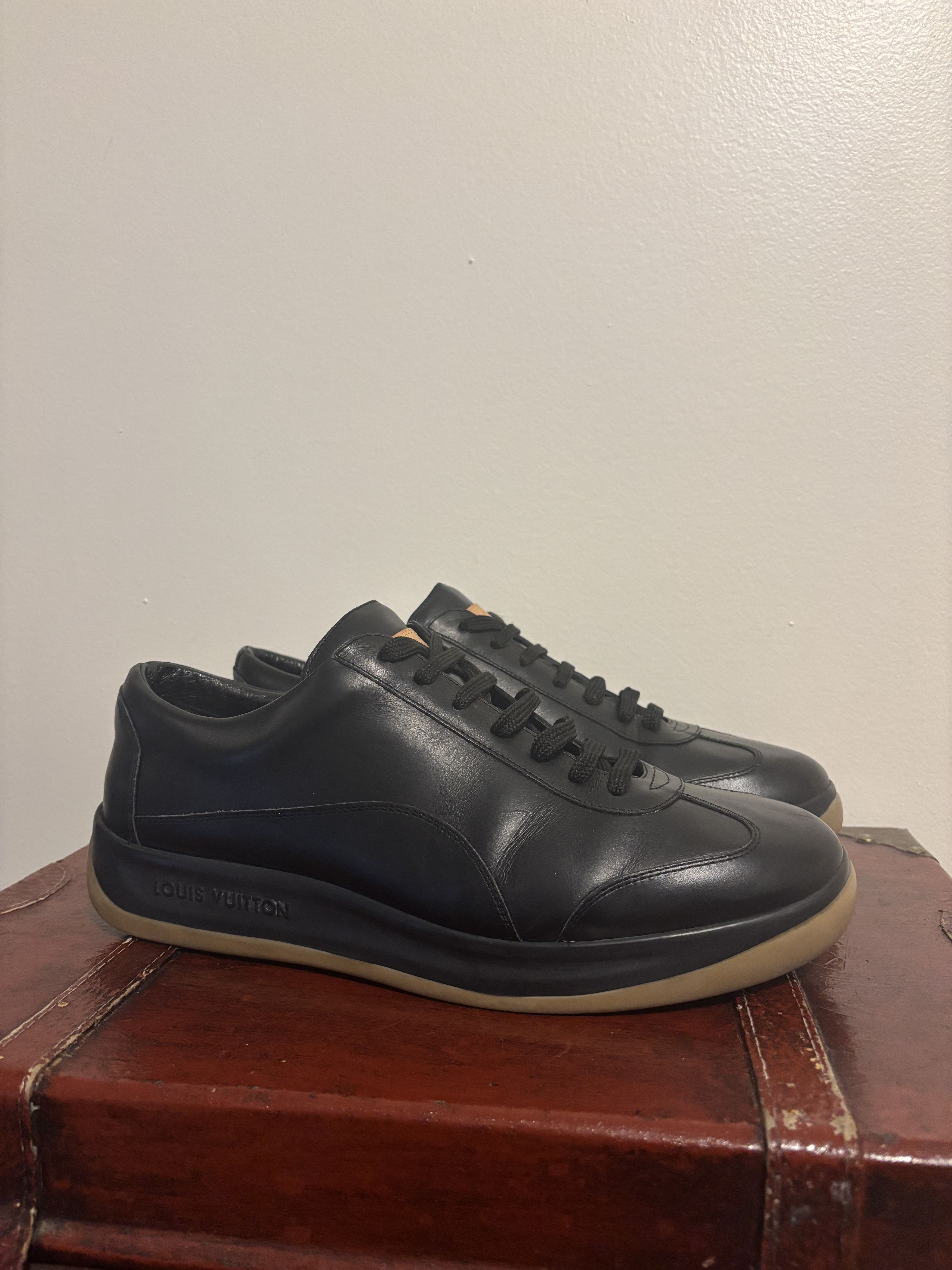 RARE 2003 Vintage LV Sports Black Leather Sneaker