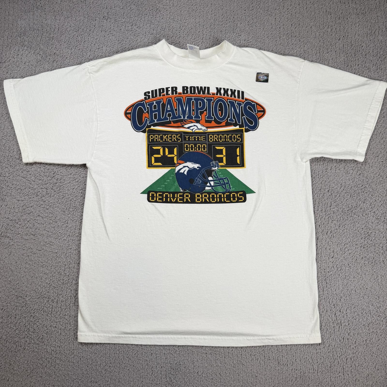 Logo 7 Vintage 1998 Denver Broncos Super Bowl XXXII T Shirt XL Size US XL / EU 56 / 4 - 1 Thumbnail
