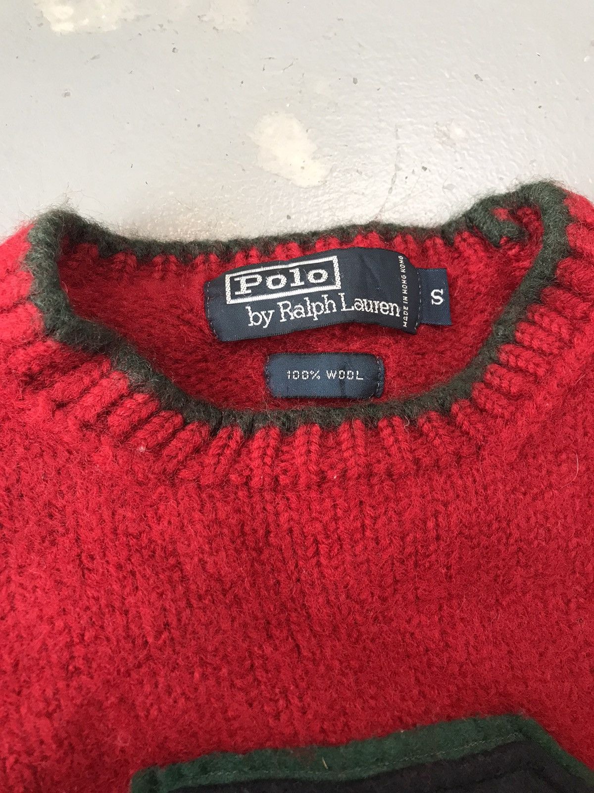Designer × Polo Ralph Lauren × Vintage Vintage Ralph Lauren polo big P patch knit sweater Size US S / EU 44-46 / 1 - 4 Thumbnail