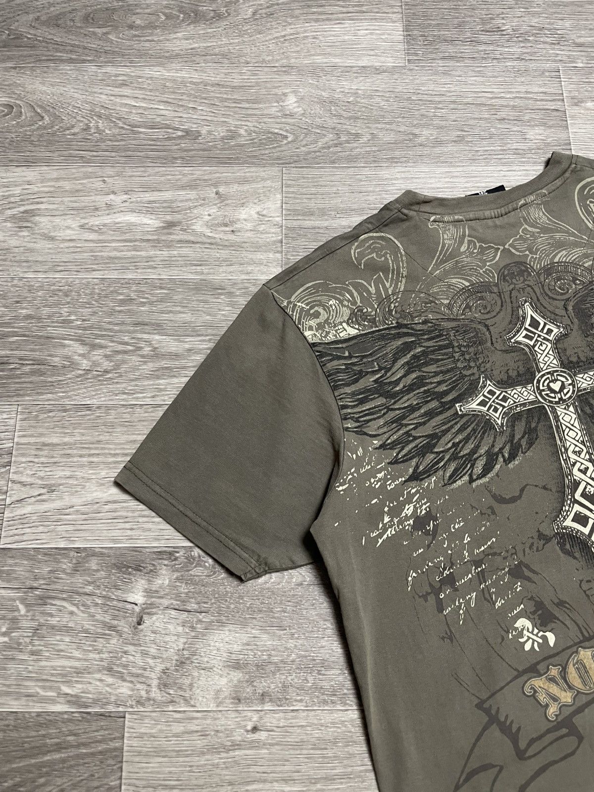 No Fear Vintage No Fear 2000s Graphic Tee Olive Green Y2K Streetwear Size US M / EU 48-50 / 2 - 16 Thumbnail