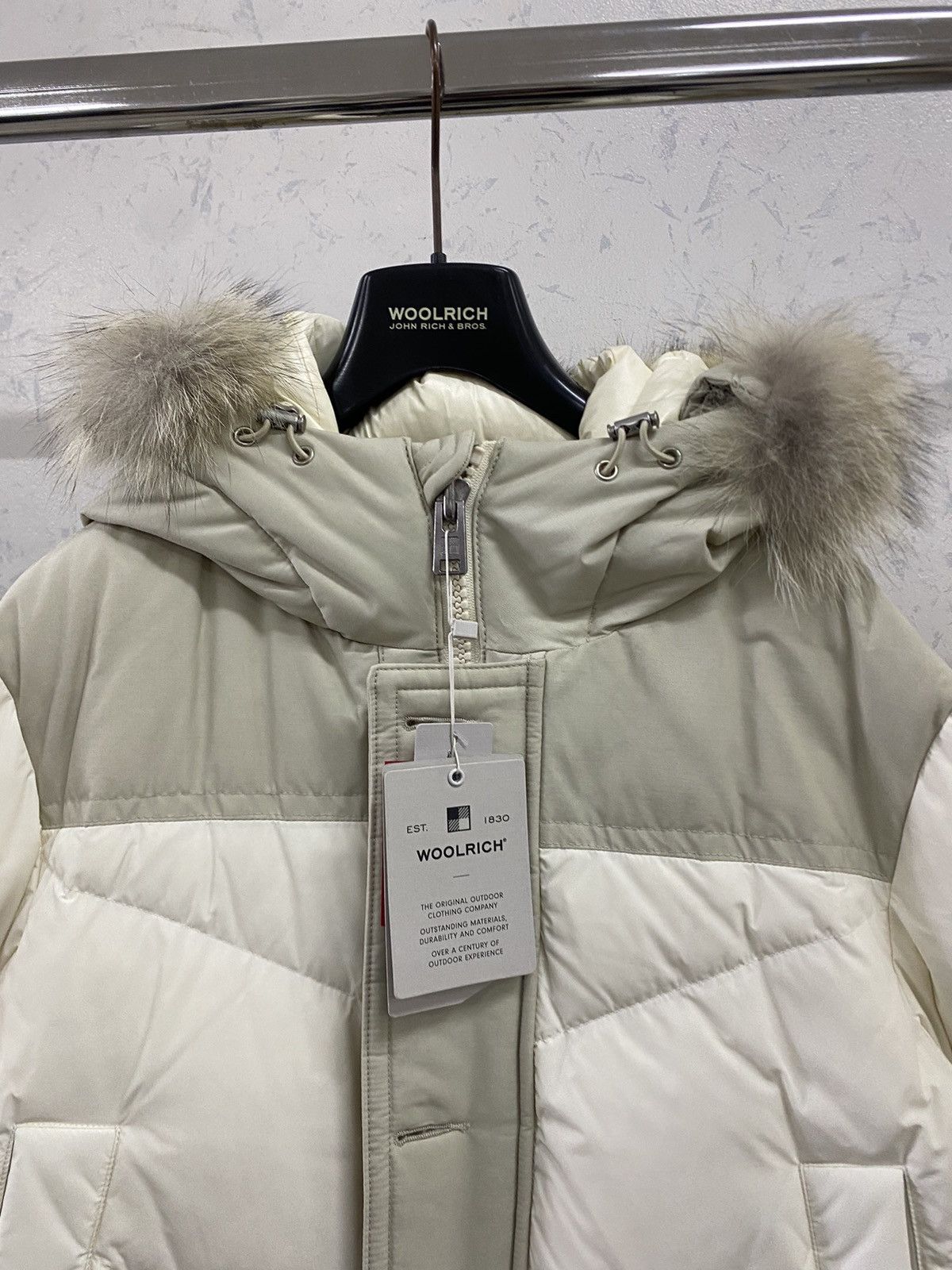 Other Woolrich Arctic Logo Down Jacket, size S, cream white, new Size S / US 4 / IT 40 - 3 Thumbnail