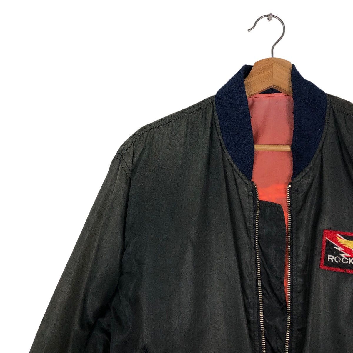 Japanese Brand 🔥90’s Vtg Riot Riot Bomber Jacket USN Big Logo Military Size US M / EU 48-50 / 2 - 7 Thumbnail