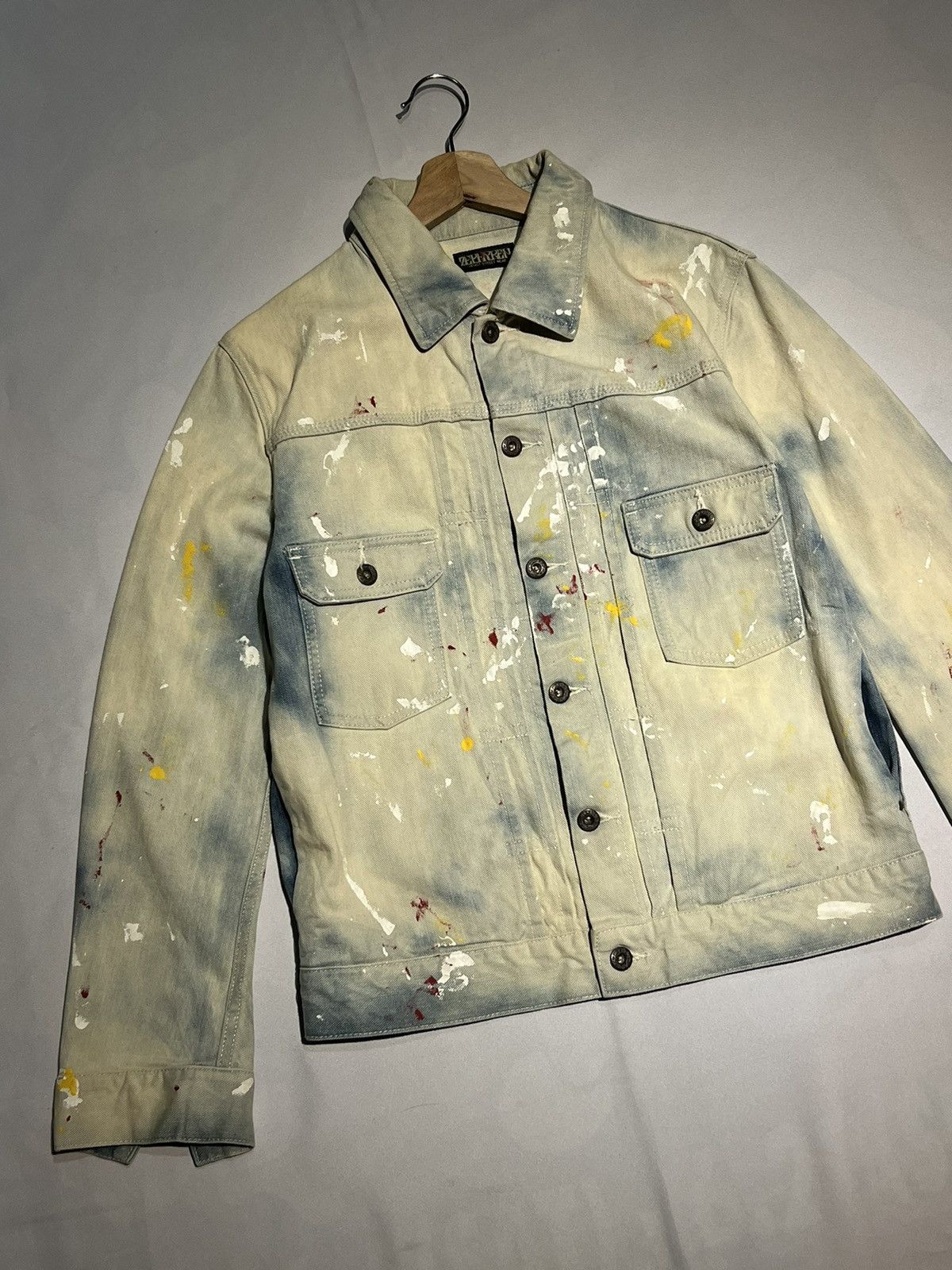 Japanese Brand × Zephyr JAPANESE BRAND, ZEPHYREN DENIM DISTRESSED JACKET Size US M / EU 48-50 / 2 - 2 Thumbnail