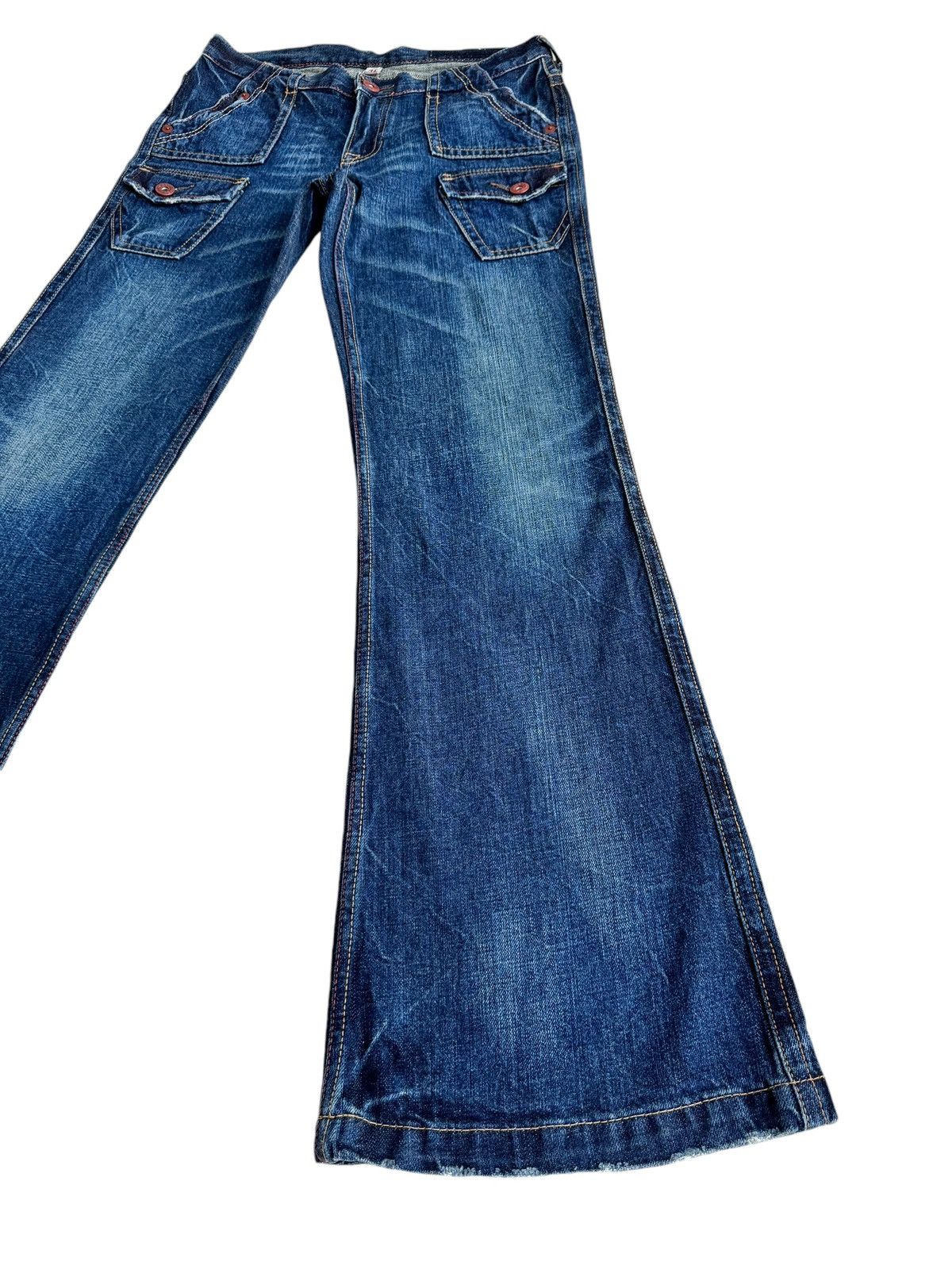 Japanese Brand ⚡️Vintage Japanese Brand Brappers Super Flare Jeans Size US 31 - 2 Thumbnail