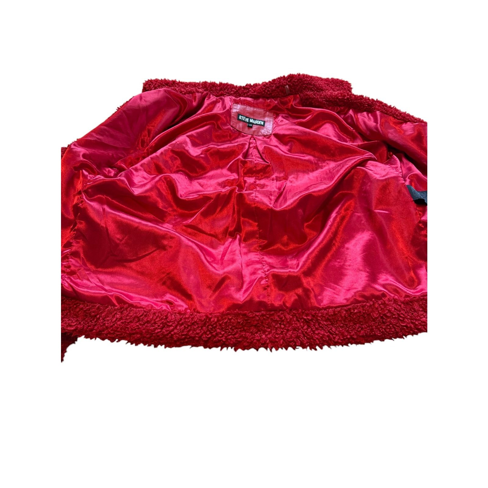 Steve Madden Steve Madden Coat Women X Large Red Shearling Teddy Size XL / US 12-14 / IT 48-50 - 5 Thumbnail