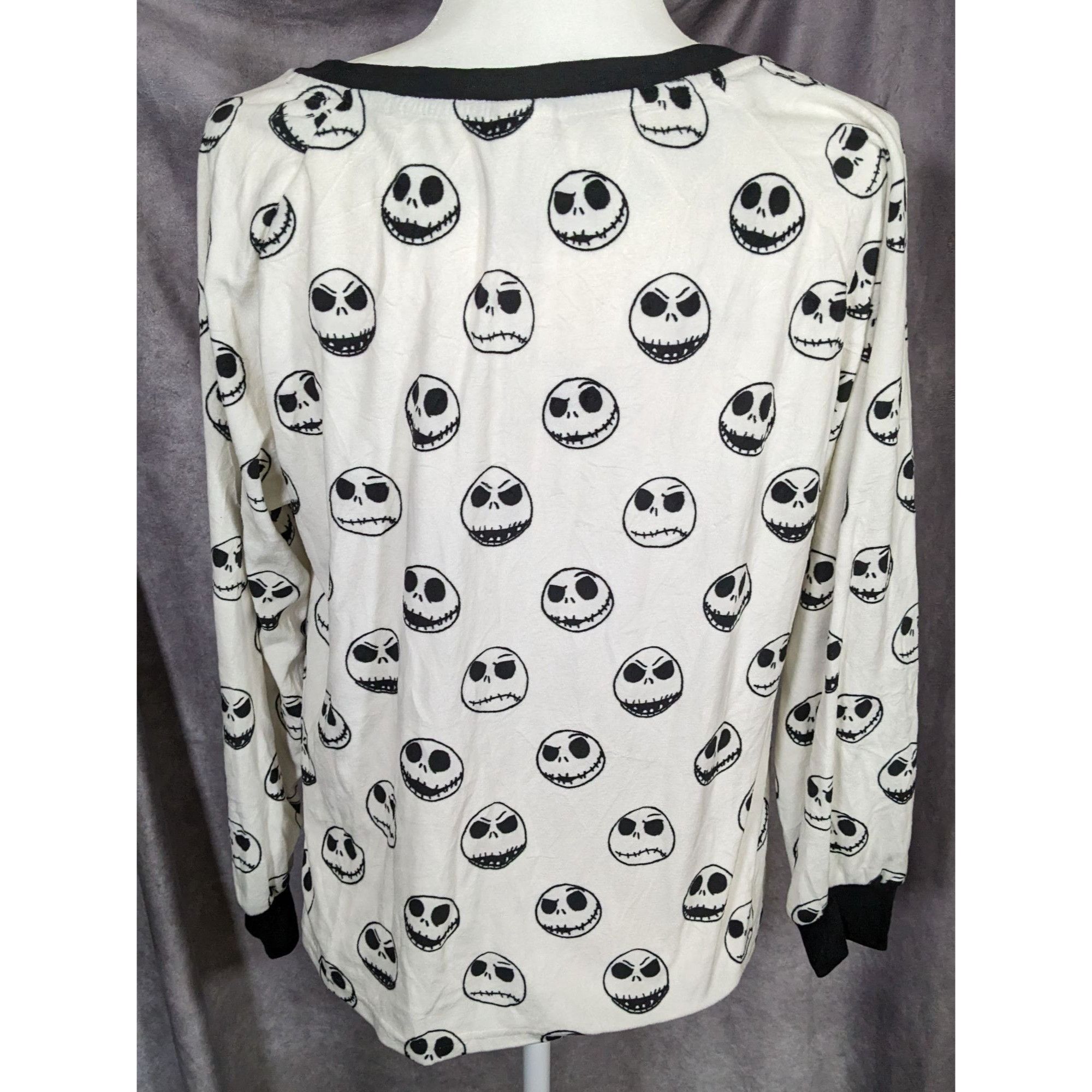 Disney Spooky Disney Jack Skellington Pajama Top Size ONE SIZE - 6 Thumbnail