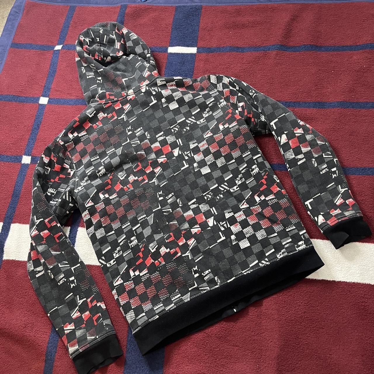 Other H+ Broken glass checkered abstract black white red hoodie Size US XL / EU 56 / 4 - 3 Thumbnail