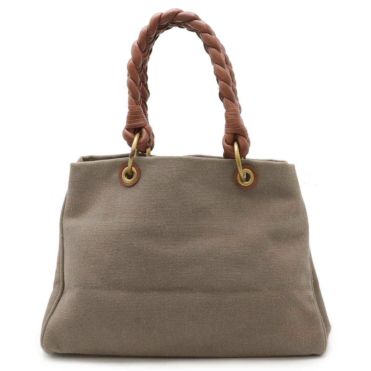 Bottega Veneta Bottega Veneta Bottega Veneta Intrecciato Canvas/Leather Tote Bag 195976 Canvas Tote Bag 195976 in Great Condition Size ONE SIZE - 1 Thumbnail