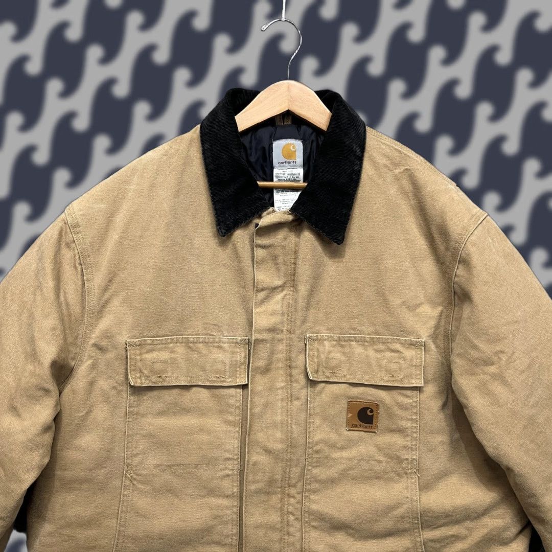 Carhartt VINTAGE Carhartt C26 Jacket Mens XL Brown Duck Canvas Arctic Coat Quilt Lined Ranch জ Size US XL / EU 56 / 4 - 1 Thumbnail