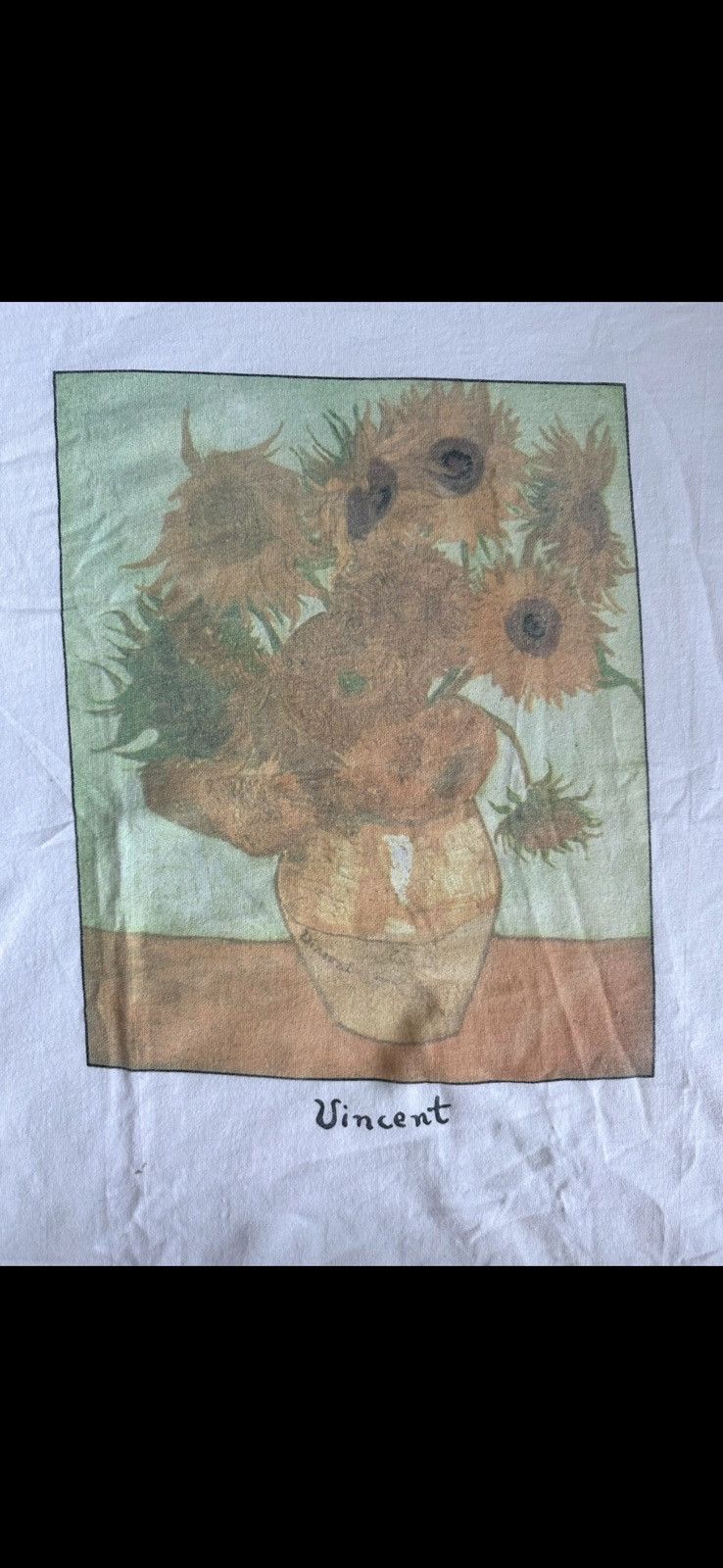 Anvil VINTAGE Van Gogh Sunflowers T-Shirt Size US XL / EU 56 / 4 - 2 Thumbnail