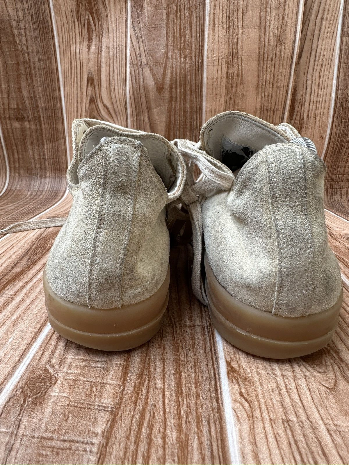 Rick Owens Rick Owens Beige Gum Sole Low Suede Ramones Size US 8.5 / EU 41-42 - 11 Thumbnail