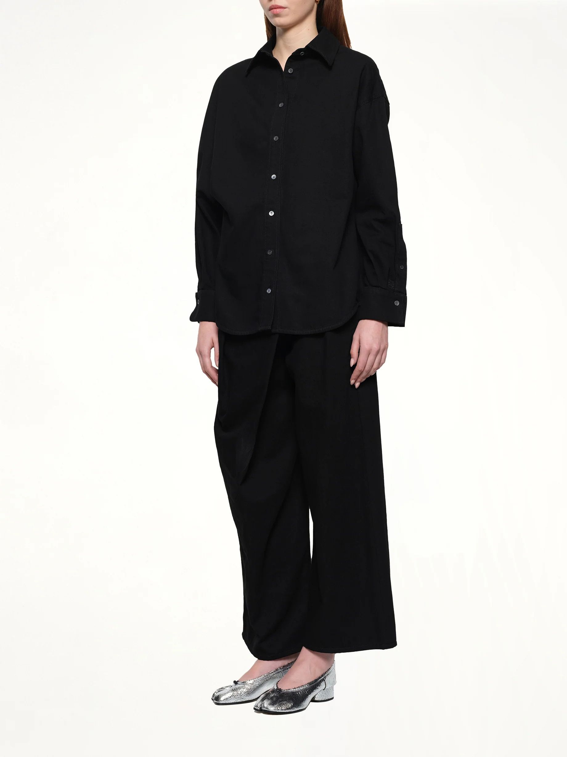 Loewe o1in1g0526 Wrap Shirt in Black Size M / US 6-8 / IT 42-44 - 4 Thumbnail
