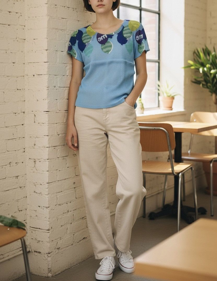 Pleats Please Issey Miyake TAX FREE 🇺🇸 issey miyake me pleats sheer logo print tee Size S / US 4 / IT 40 - 2 Thumbnail