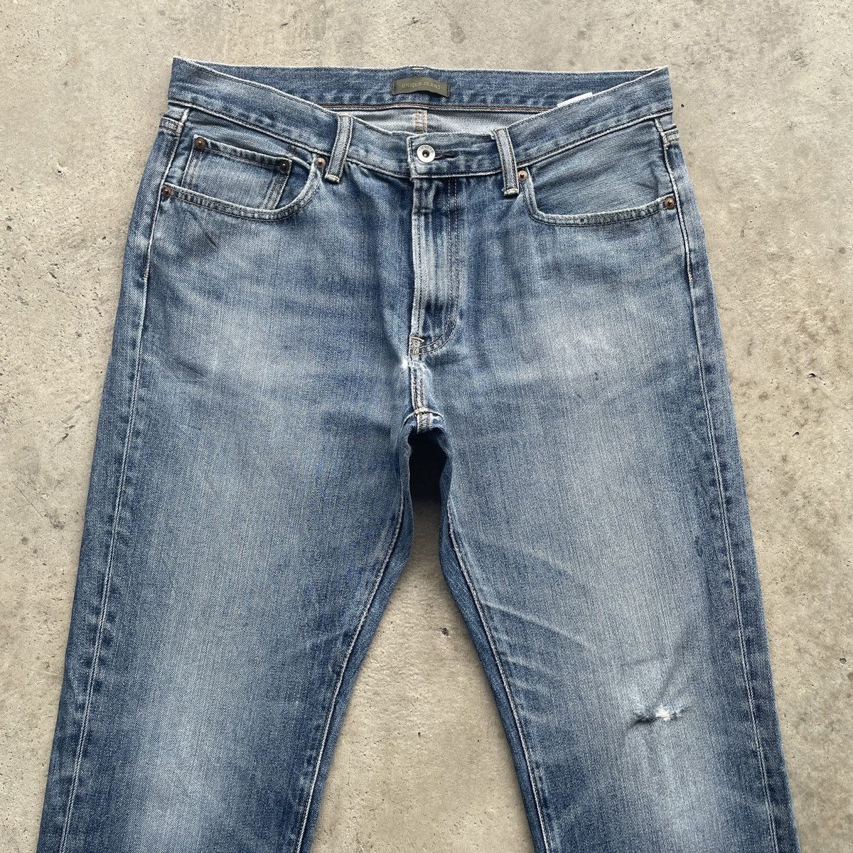 Japanese Brand × Jean × Vintage Vintage Faded Japanese Brand Denim Jeans Pants W35x30 Size US 35 - 3 Thumbnail