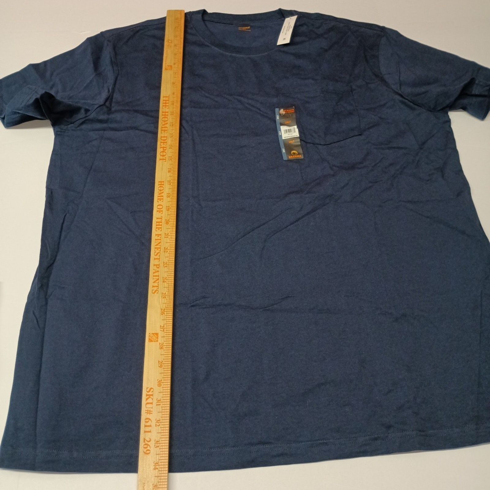 Other 2 Brahma Work T-Shirt 3XLT 54-56 Blue And White Pocket Tee Size US XXL / EU 58 / 5 - 6 Thumbnail