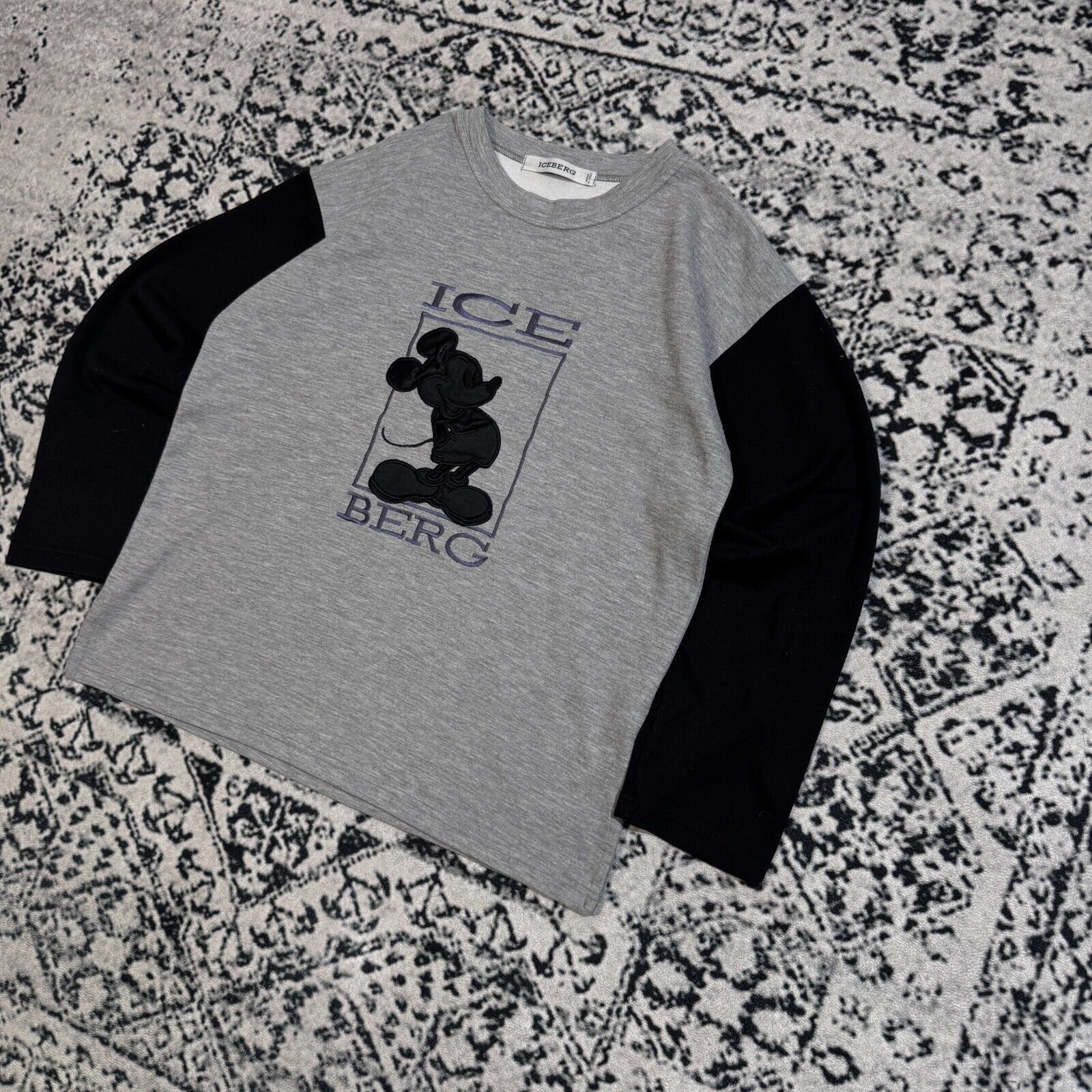 Iceberg × Vintage Iceberg Unisex Grey Cotton Sweatshirt Size S Mickey Mouse Size US S / EU 44-46 / 1 - 2 Thumbnail