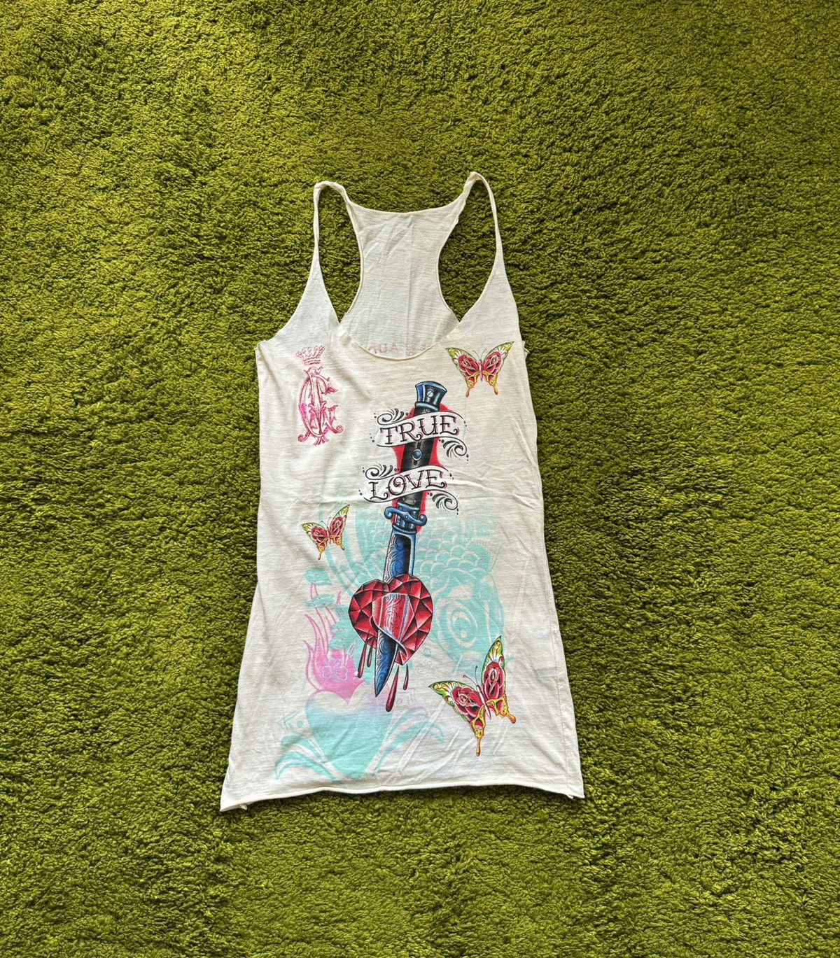 Christian Audigier × Vintage 🇺🇸 Christian Audigier 2000s vintage Y2K tattoo cami tank top Size XS / US 0-2 / IT 36-38 - 2 Thumbnail