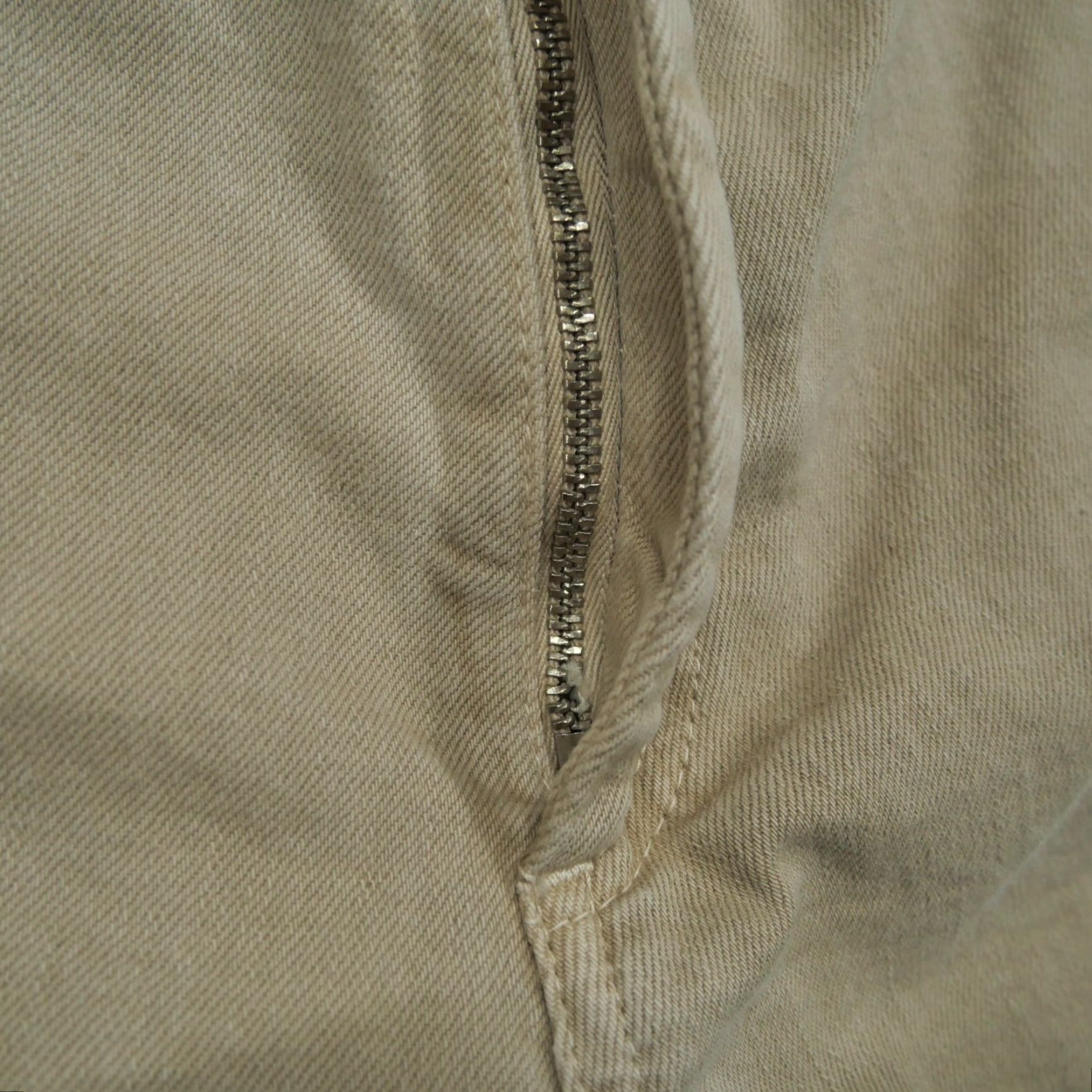 Zara Zara Pants Womens 12 Tan Khaki Wide-Leg Baggy Raw Hem Casual Workwear Beige Midi Cropped Lightweight Size 30" / US 8 / IT 44 - 6 Thumbnail