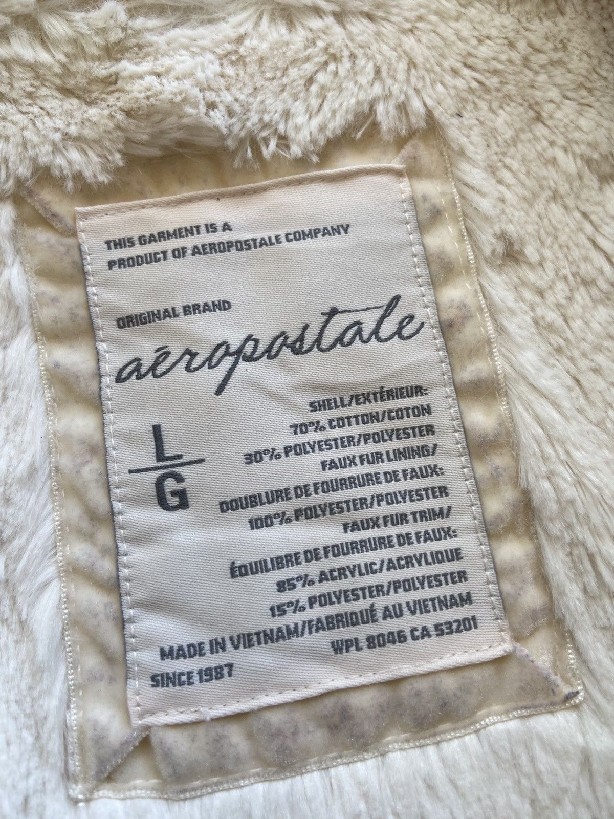 Japanese Brand 2000s Aeropostale - Fur Hoodie Apocalypse Style Jacket Size US S / EU 44-46 / 1 - 7 Thumbnail