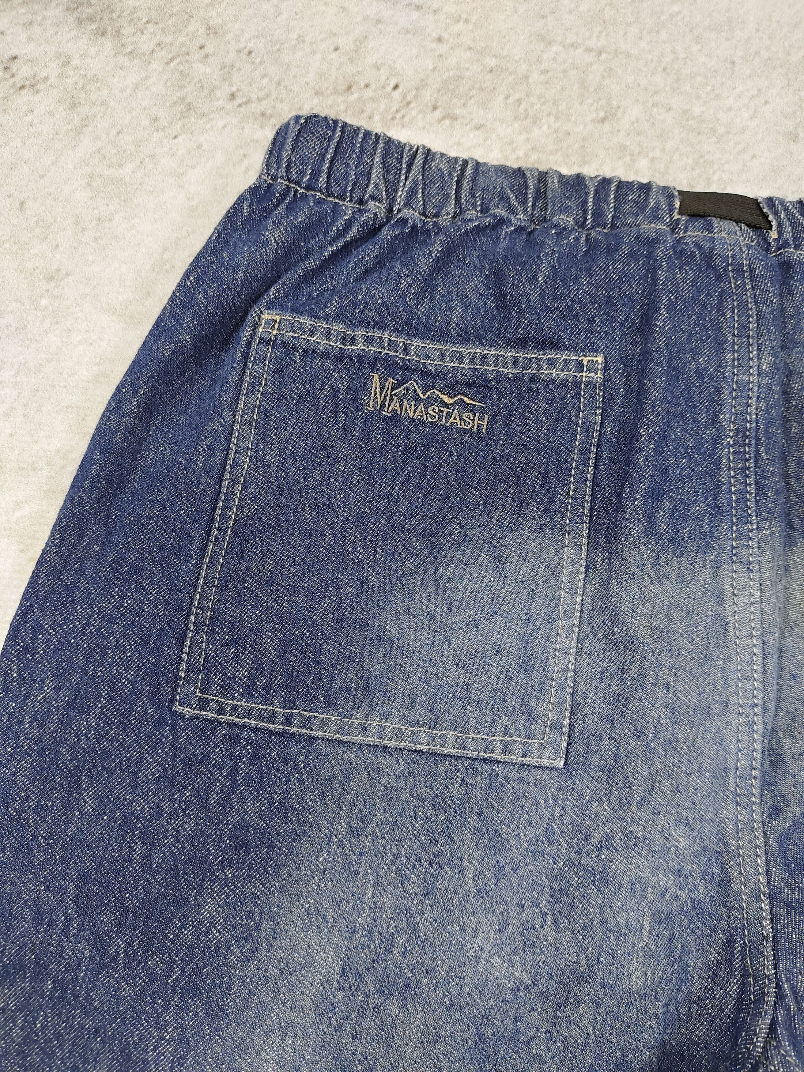 Manastash Manastash-Gorpcore Hiking Streetwear Hemp Denim Cargo Shorts Size US 34 / EU 50 - 7 Thumbnail