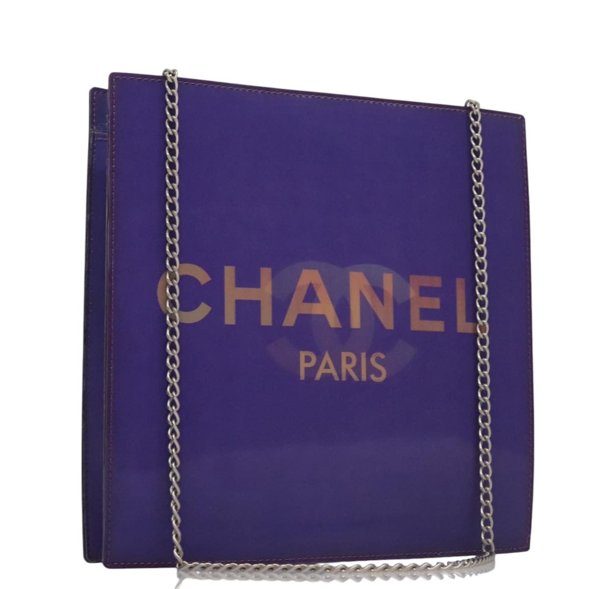 Coco Mark Purple Vinyl Tote Bag (Pre-Owned)