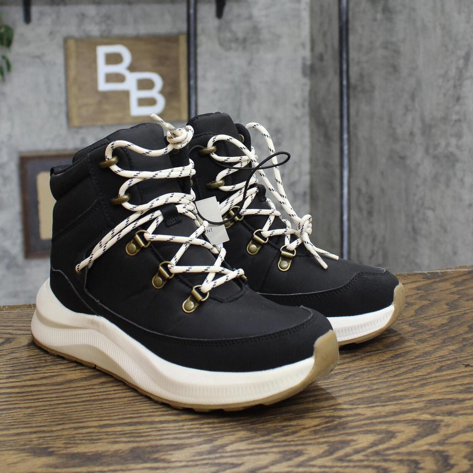 Designer Universal Thread Norah Winter Hiker Boots 88236107 Black 6M Size US 6 / IT 36 - 1 Thumbnail