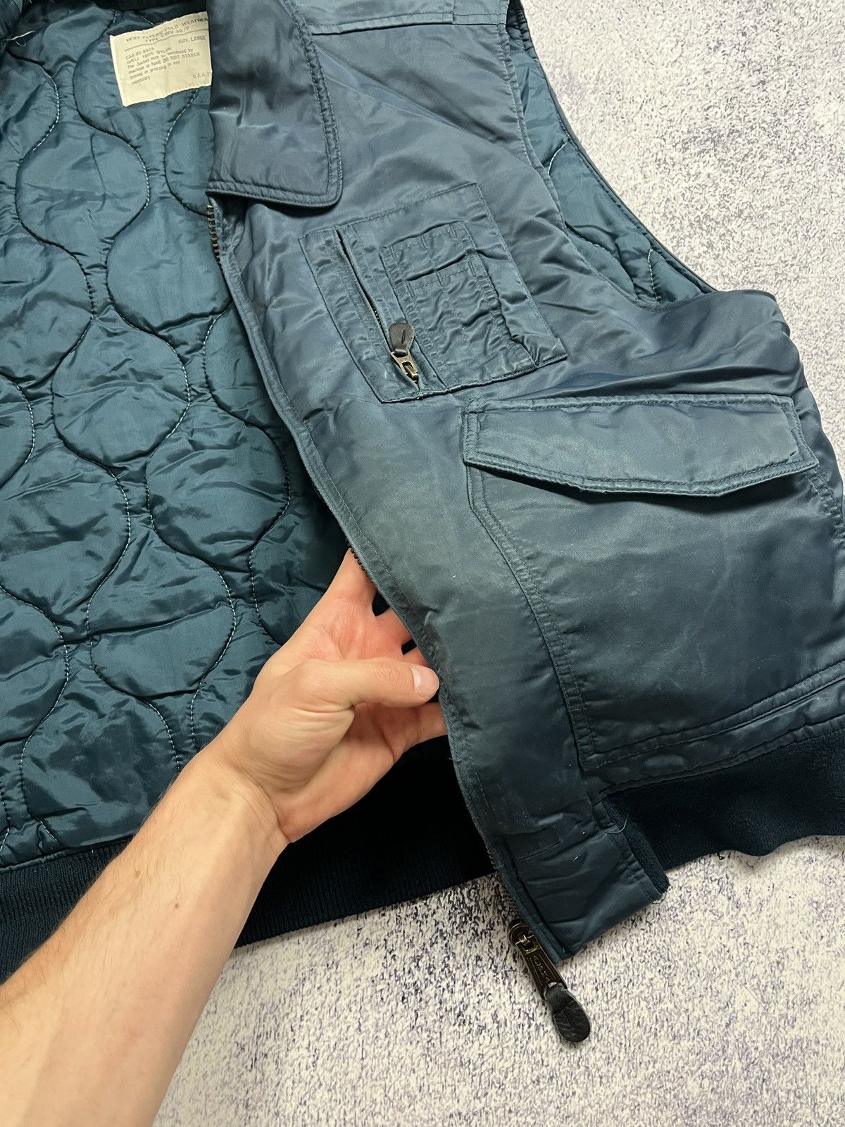 Japanese Brand × Vintage Vintage Military Vest Cold Weather Jacket Flyers CWU-36p Size US L / EU 52-54 / 3 - 15 Thumbnail