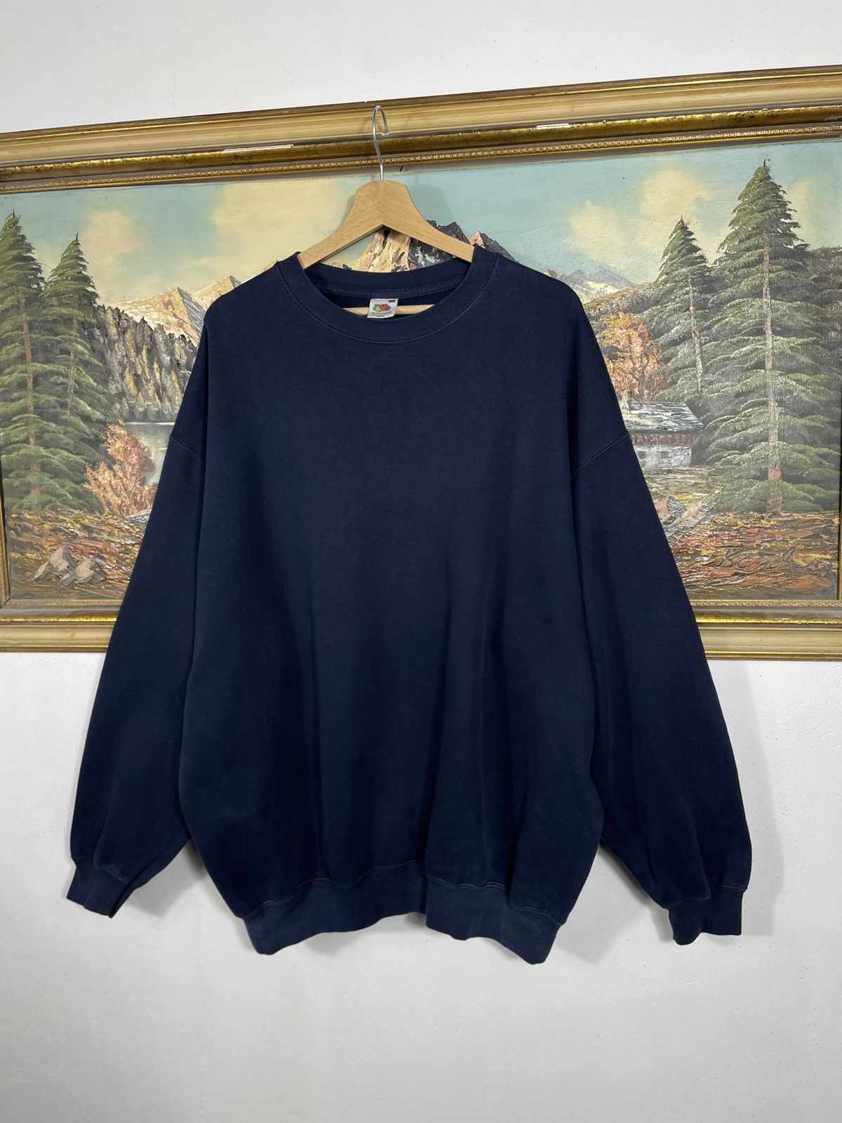 Fruit Of The Loom × Vintage vintage y2k blank oversize baggy crewneck sweatshirt skate Size US XXL / EU 58 / 5 - 2 Thumbnail