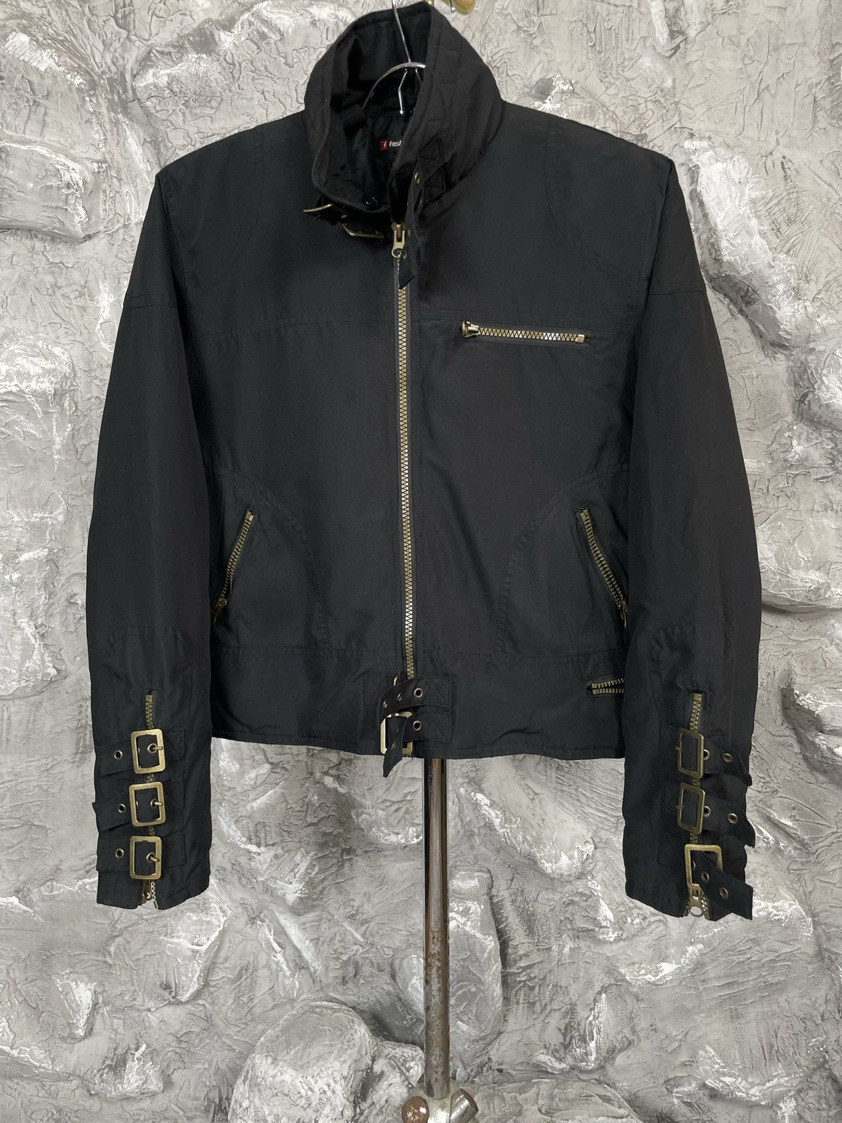 20471120 × Japanese Brand Multipocket Zip Bandage Bomber Japanese GOA Y2K Style Size US S / EU 44-46 / 1 - 5 Thumbnail