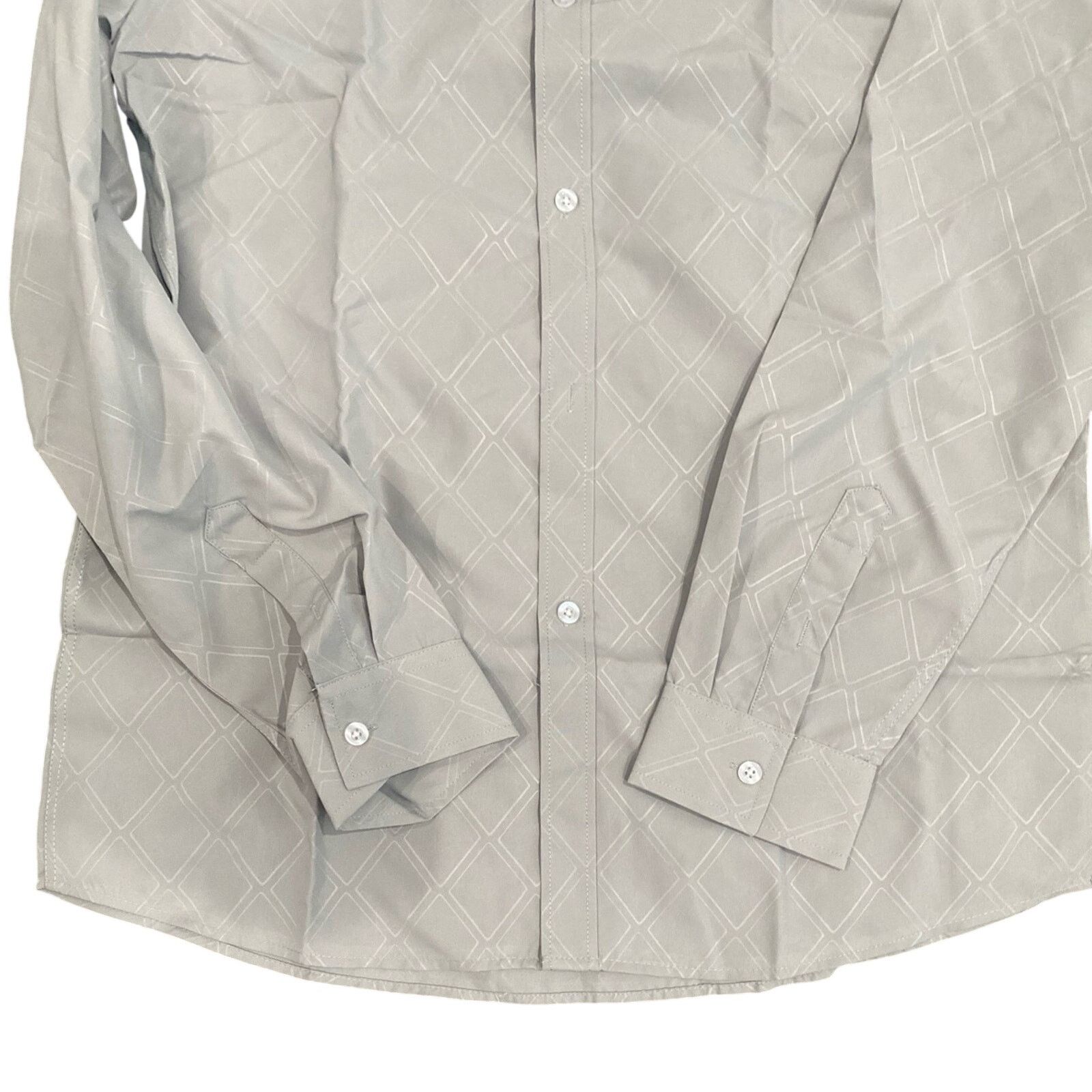 Shein Men’s Long Sleeve Button Up Shirt in Gray, Size M Size US M / EU 48-50 / 2 - 3 Thumbnail