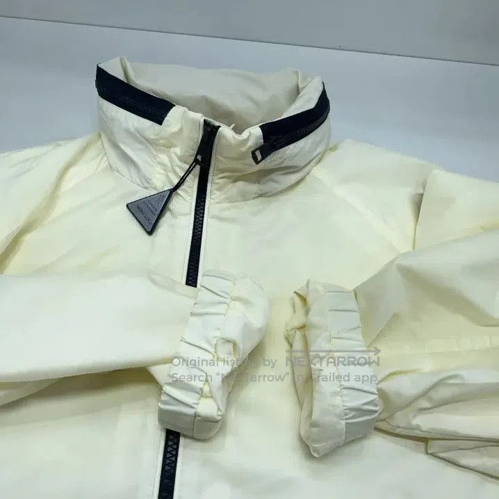 Moncler Moncler Men's White Printed Zip Stand Collar Jacket. Size US S / EU 44-46 / 1 - 9 Thumbnail