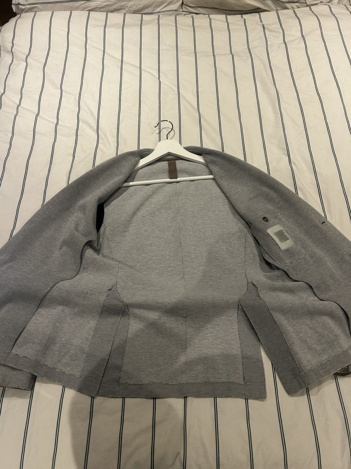 Eleventy Eleventy €1.200 Semi Distress brand new Grey Suit Coat Size 36S - 6 Thumbnail