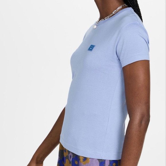 Acne Studios Acne Pastel Blue Crewneck Logo Tee M Size M / US 6-8 / IT 42-44 - 9 Thumbnail