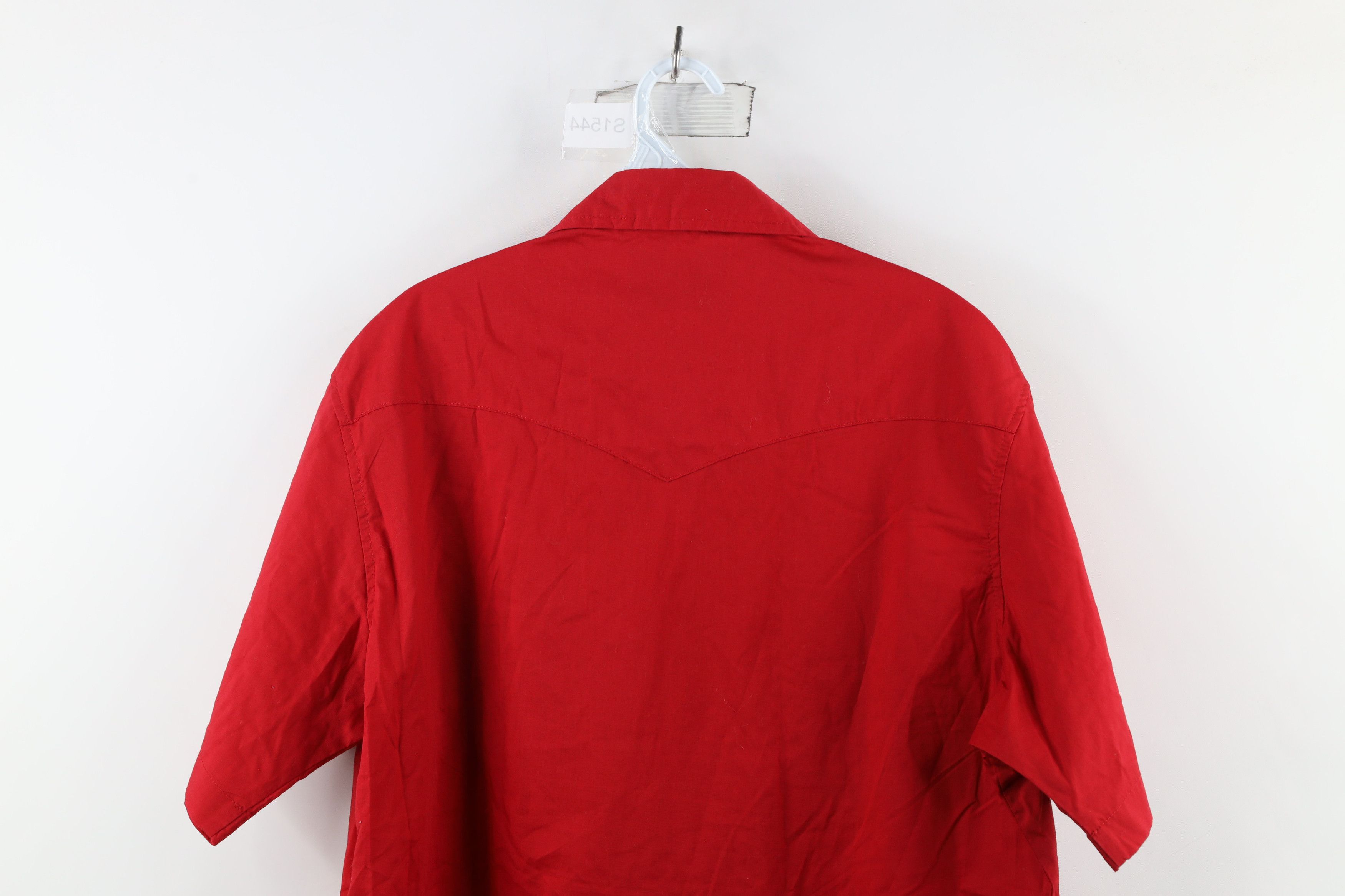 Vintage × Wrangler Vintage 90s Wrangler Western Short Sleeve Snap Button Shirt Size US L / EU 52-54 / 3 - 8 Thumbnail