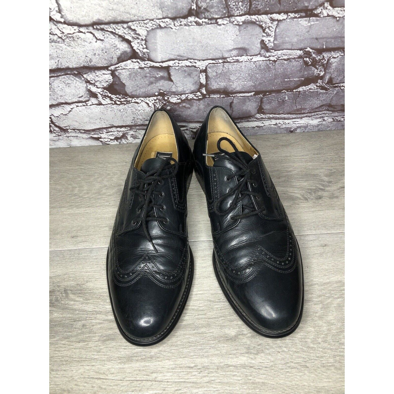 Other M. JOHN Classic Black Leather Wingtip Oxford Lace Dress Shoe Size US 10 / EU 43 - 22 Thumbnail