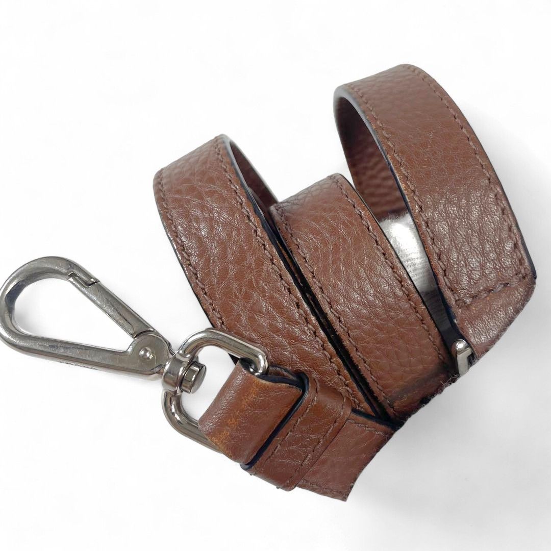 Prada Prada - Brown Leather Handbag Shoulder Bag Size ONE SIZE - 3 Thumbnail