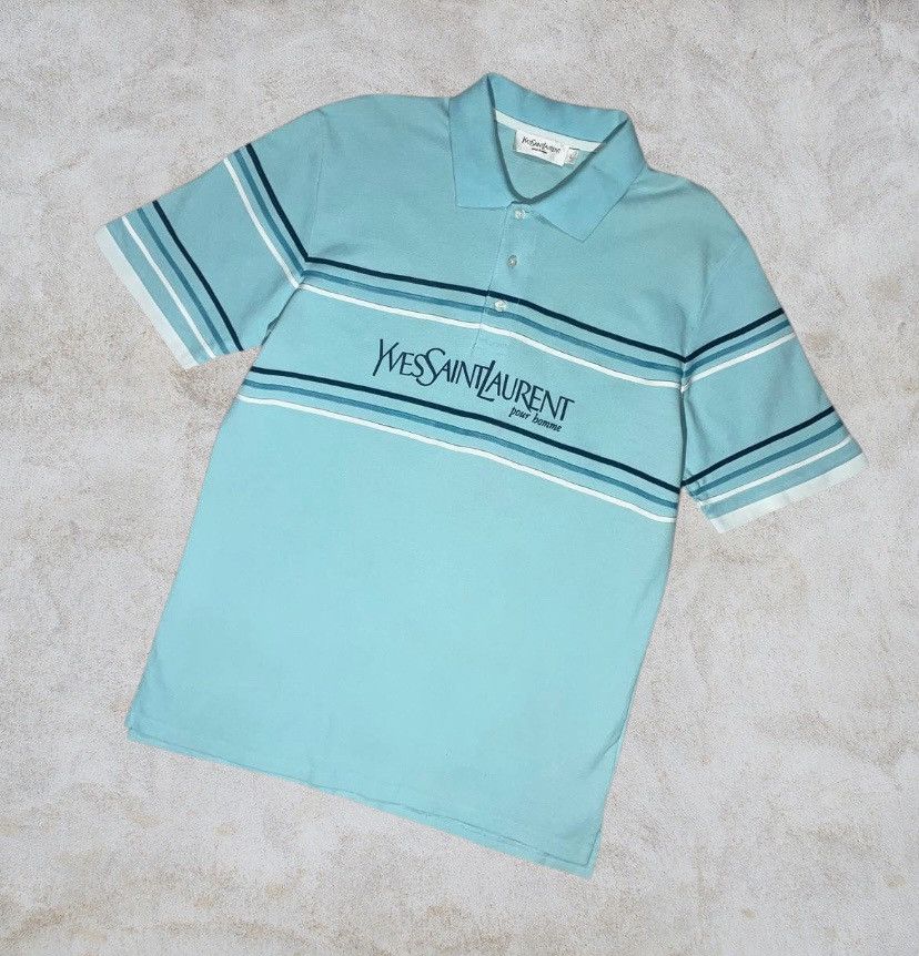 Yves Saint Laurent Yves saint laurent ysl big logo polo t-shirt size L Size US L / EU 52-54 / 3 - 1 Thumbnail