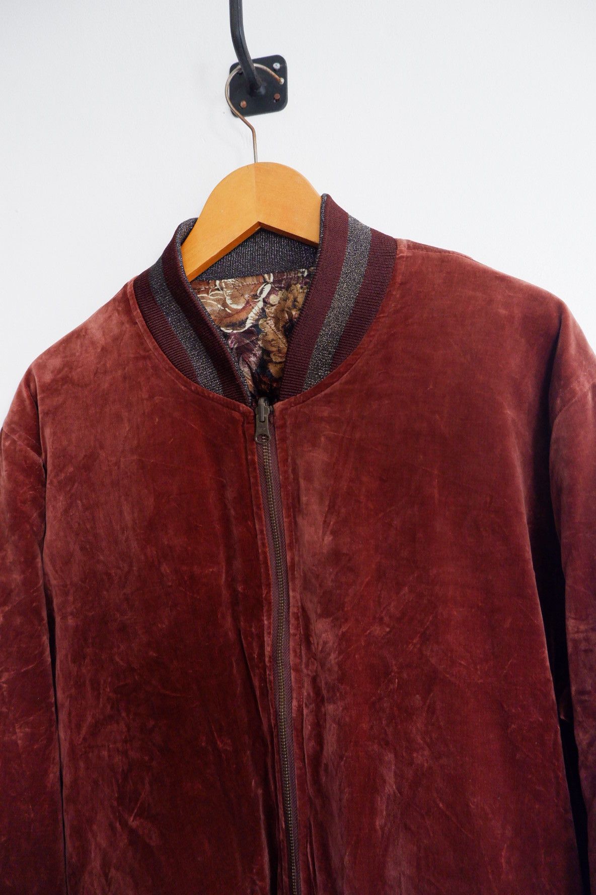 Yoshiyuki Konishi Vintage Yoshiyuki Konishi Reversible Velour Jacquard Bomber Size US M / EU 48-50 / 2 - 5 Thumbnail