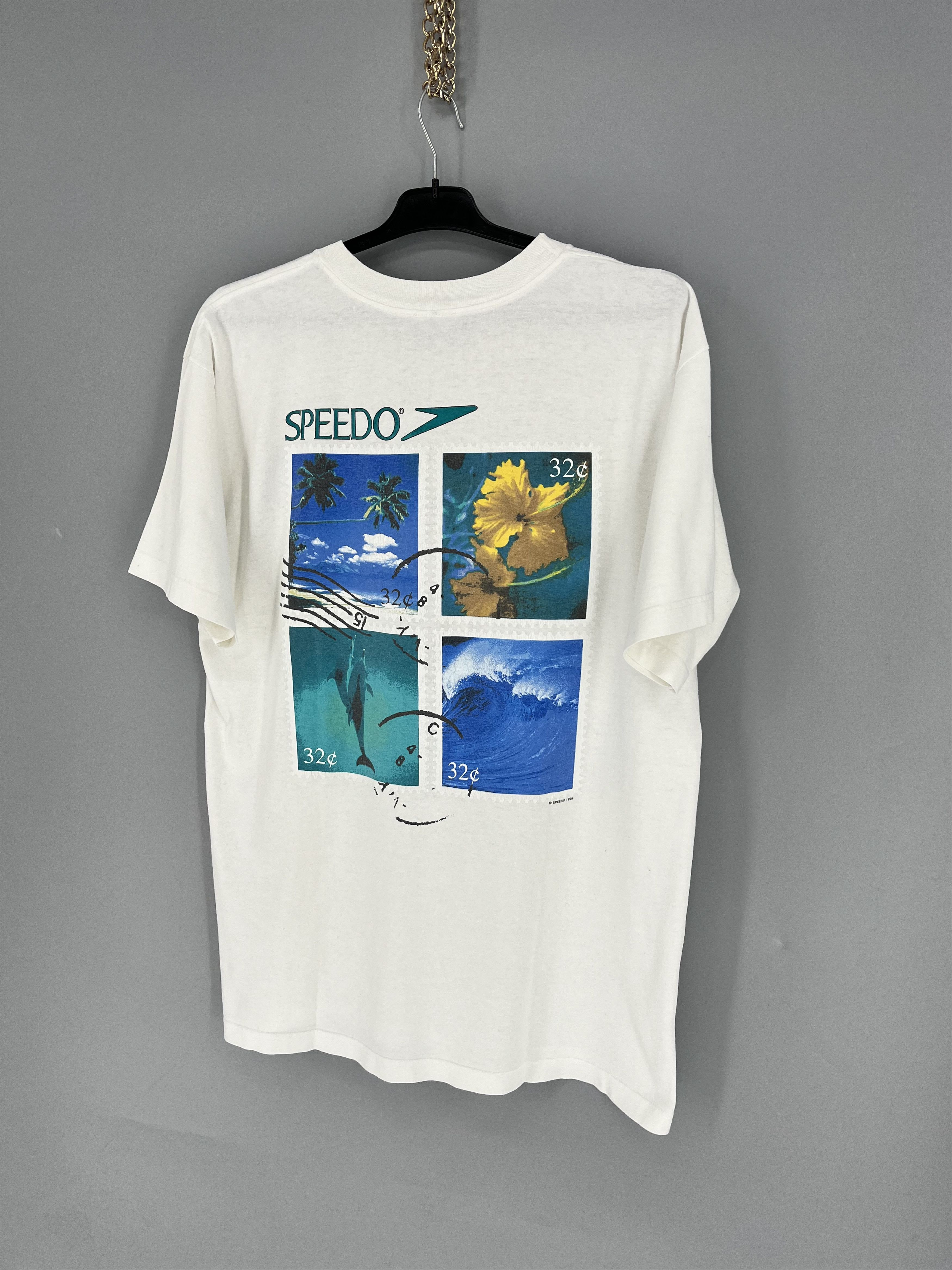 Speedo T shirt Vintage Speedo 1999 L Timbre Nature Dauphin Size US L / EU 52-54 / 3 - 13 Thumbnail