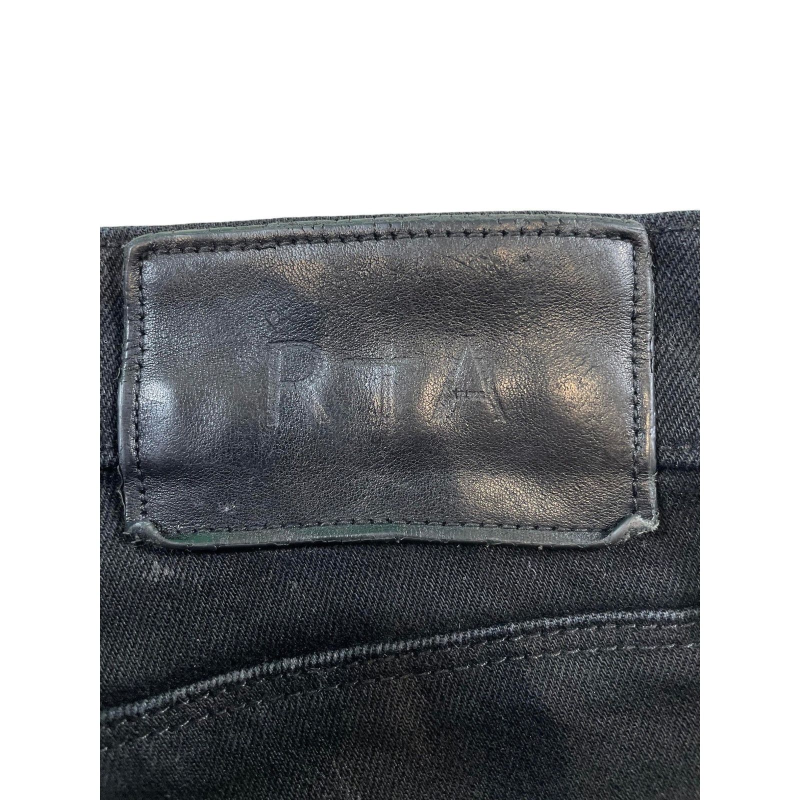 Rta RTA Logo Knee Ripped Black Jeans Size US 32 / EU 48 - 3 Thumbnail