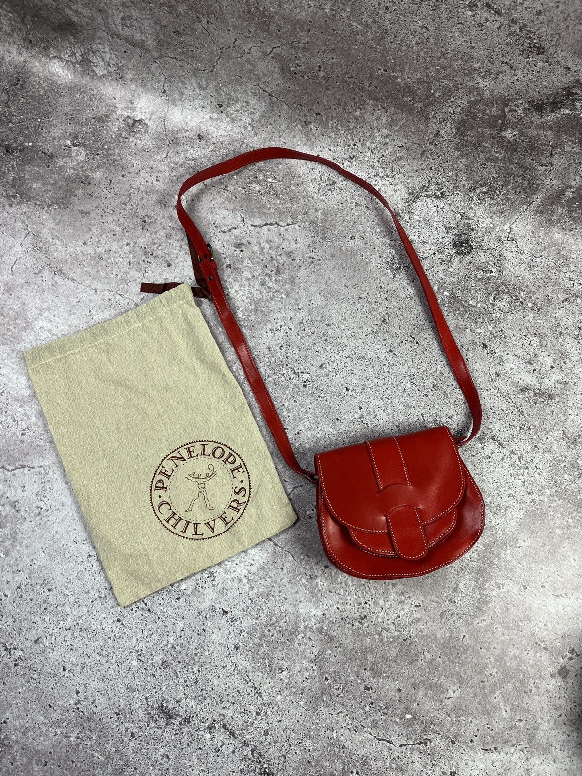 Other Penelope Chilvers Red Leather Mini Saddle Crossbody Bag Size ONE SIZE - 3 Thumbnail