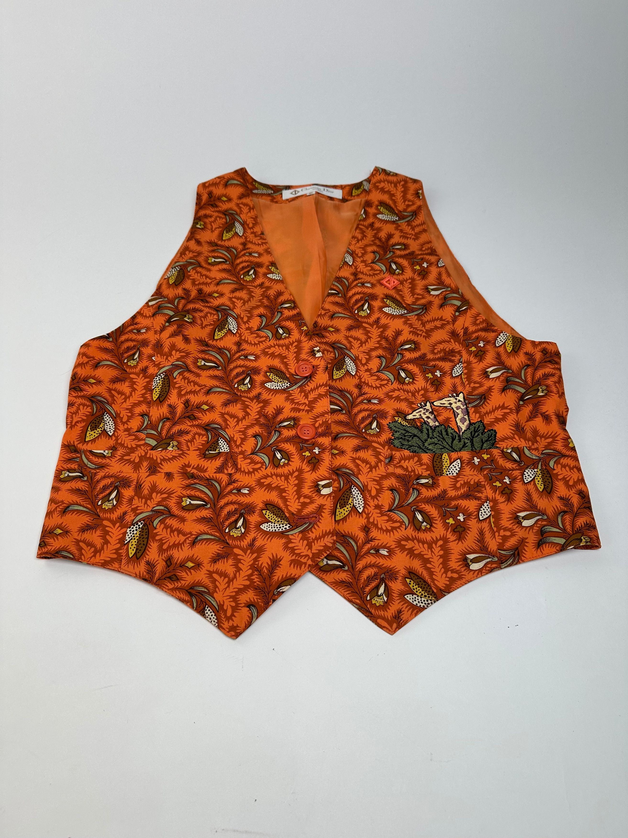 Dior Vintage Silk Vest Orange Size S / US 4 / IT 40 - 1 Thumbnail