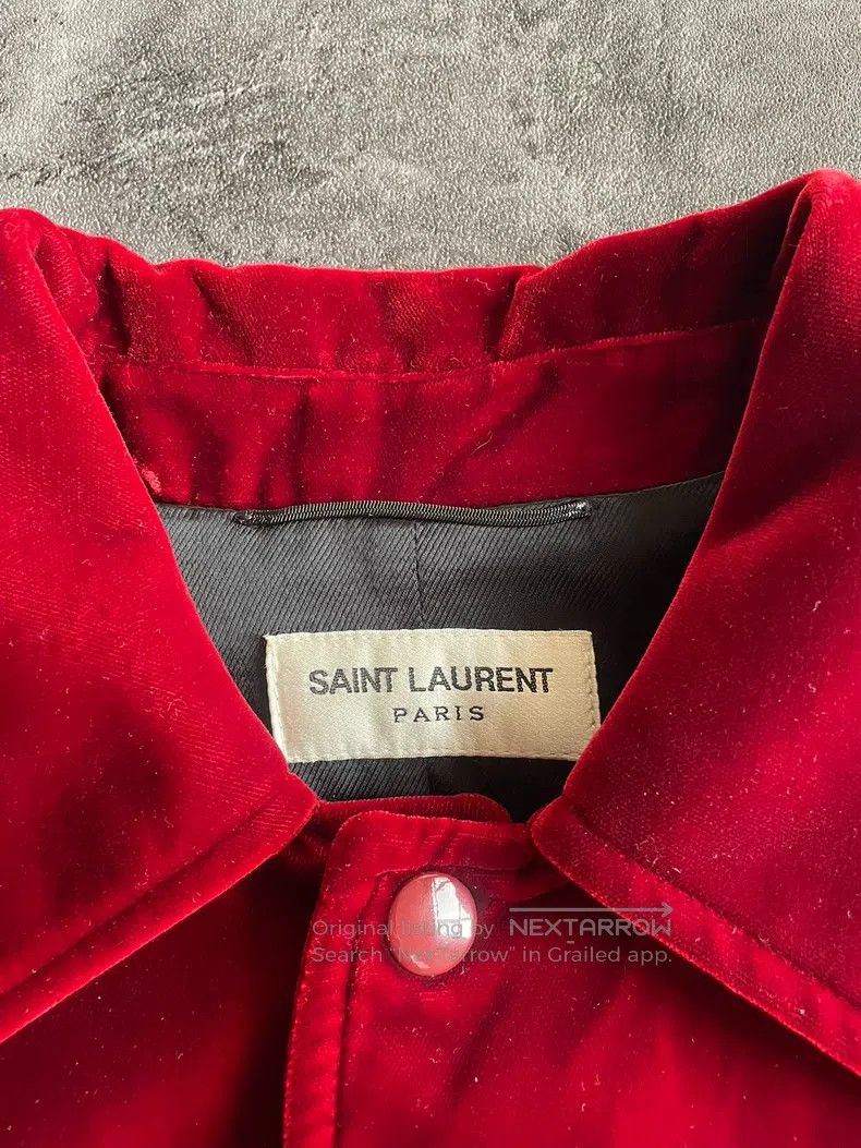 Saint Laurent Paris Saint Laurent Paris Red Velvet Sequin Note Jacket Size US XS / EU 42 / 0 - 4 Thumbnail
