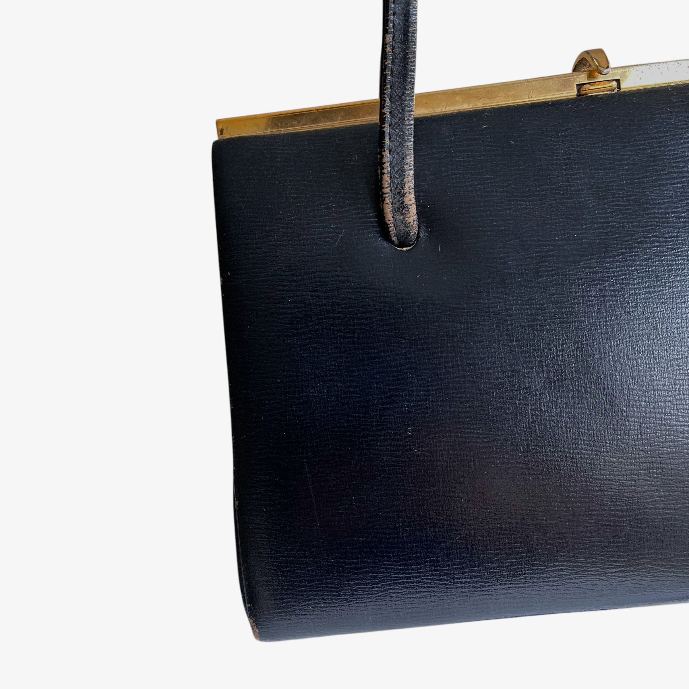 Other Vintage 1950s Black Leather Frame Bag Size ONE SIZE - 6 Thumbnail